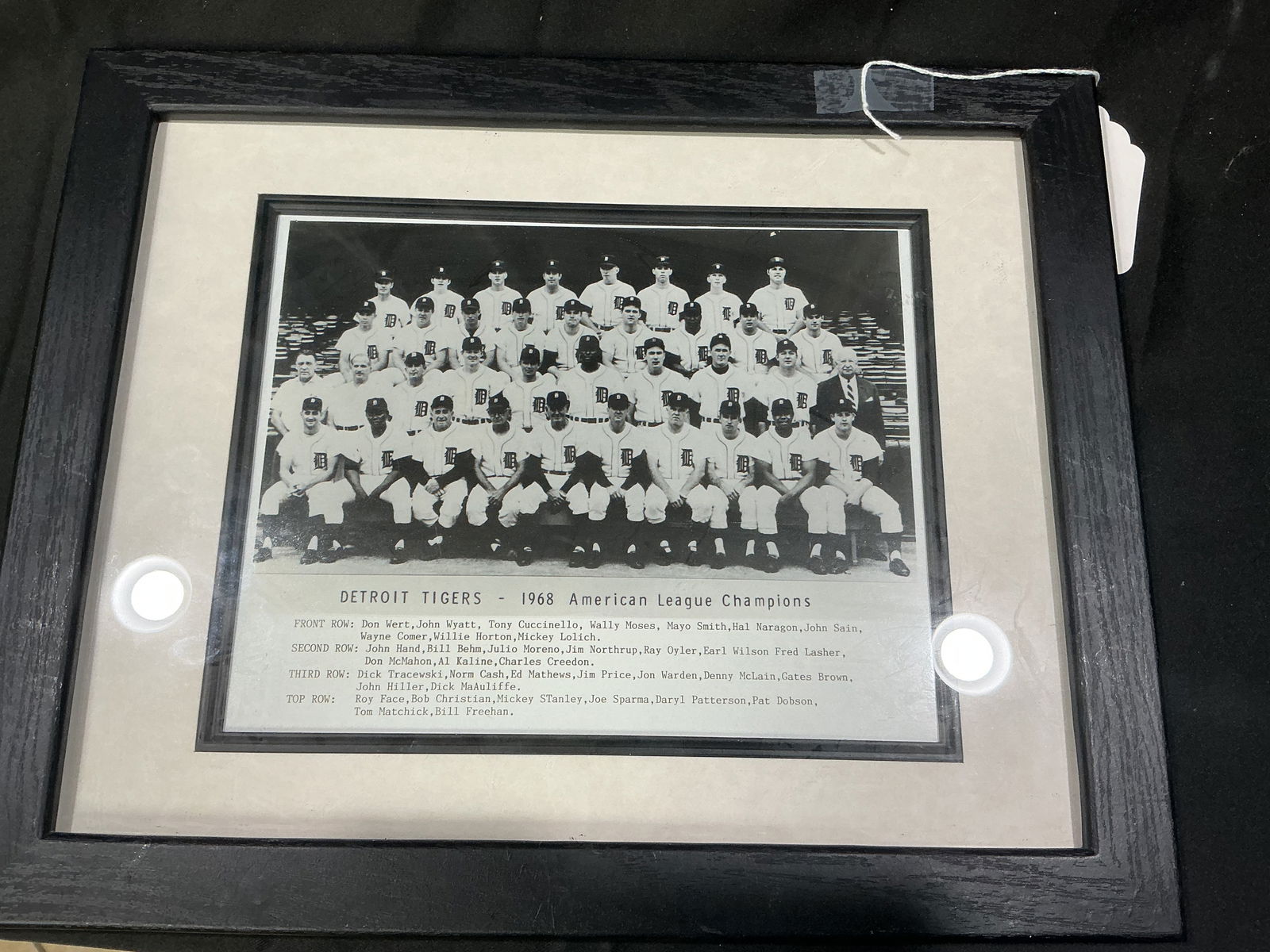 1968 Detroit Tigers American League Champions Team Photo (Framed) (1 of 1)