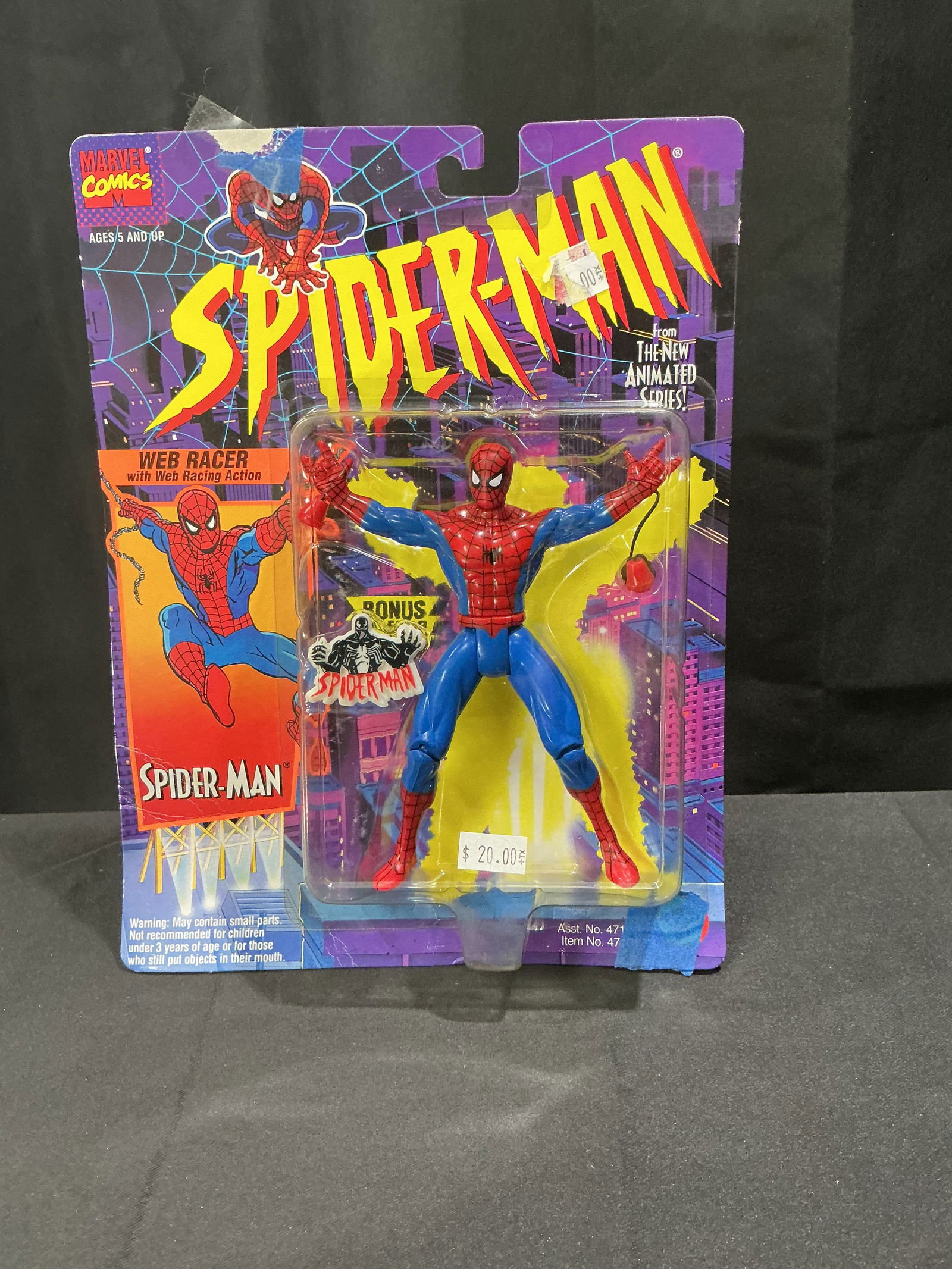 Vintage 1994 Spider-Man Web Racer Animated Series ToyBiz 5" Action Figure (1 of 2)
