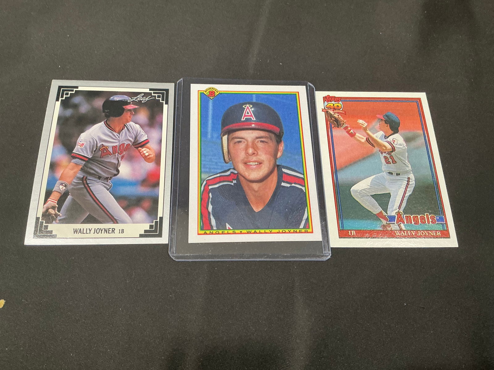Three Wally Joyner California Angels Baseball Cards (1 of 2)