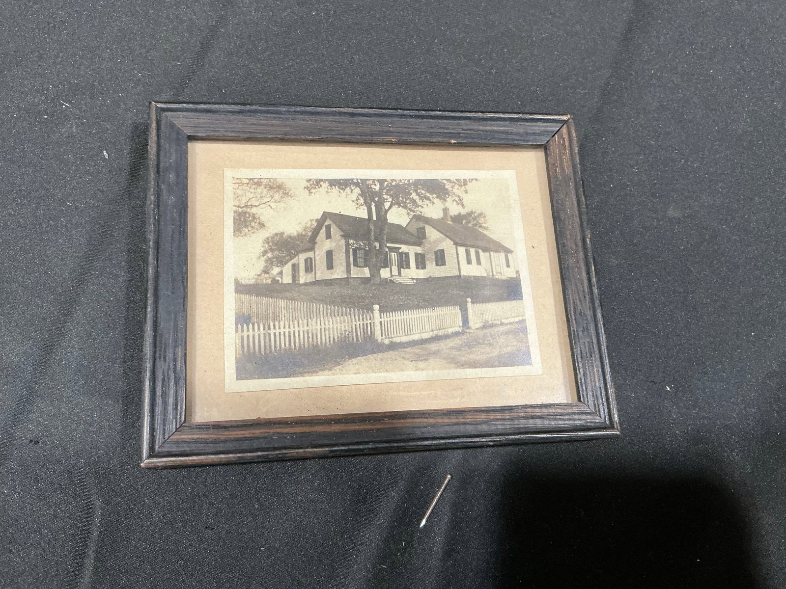 Vintage Framed House Photograph Sepia Tone Print (1 of 2)