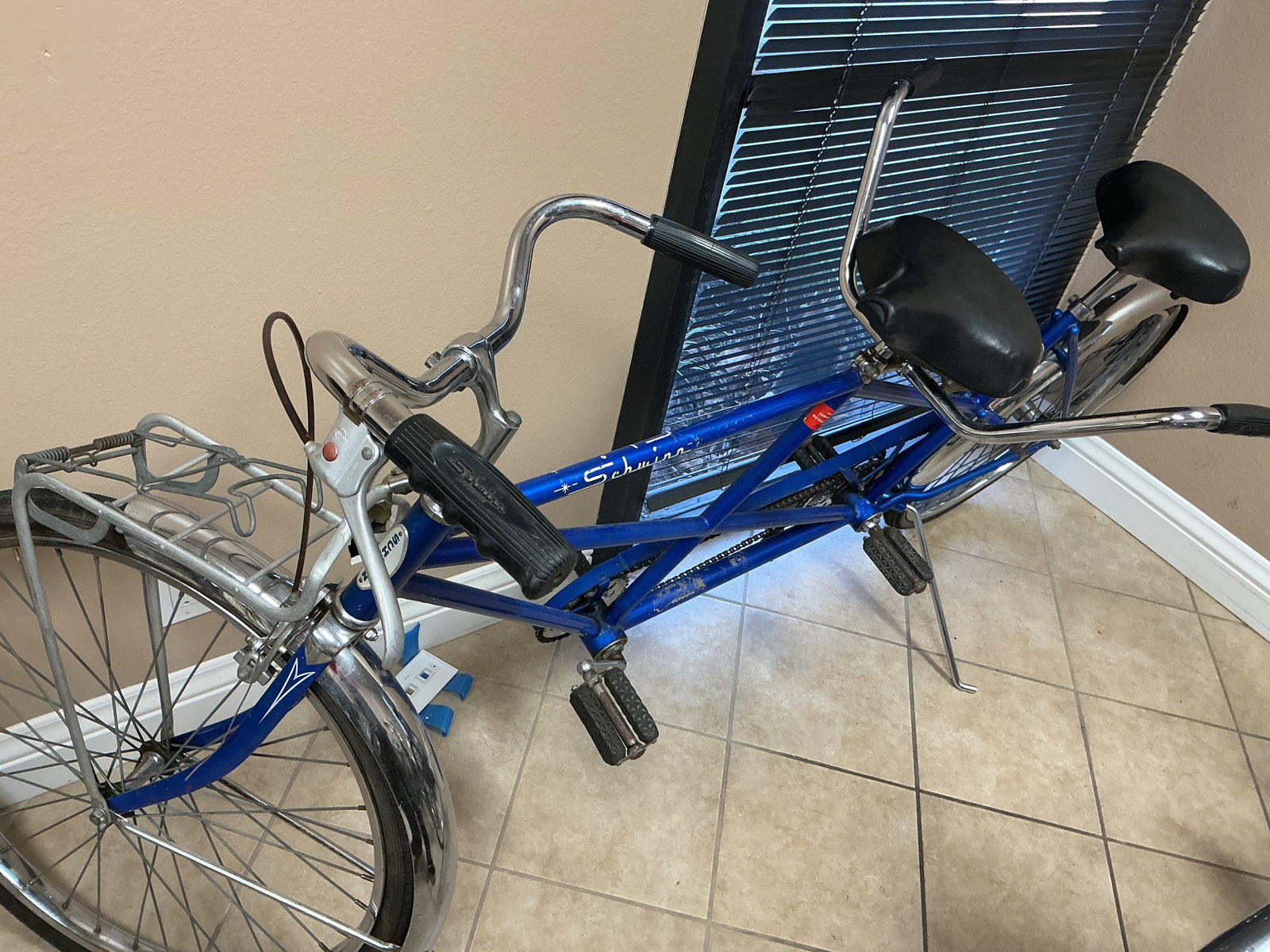 Vintage Schwinn Tandem Bicycle Blue Chicago Built for Two Cruiser Bike (1 of 11)