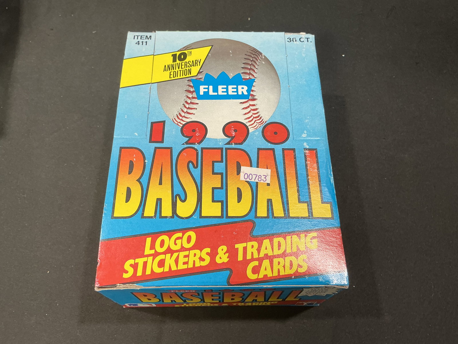 1990 Fleer Baseball 10th Anniversary Factory Sealed 36 Pack Box (1 of 1)