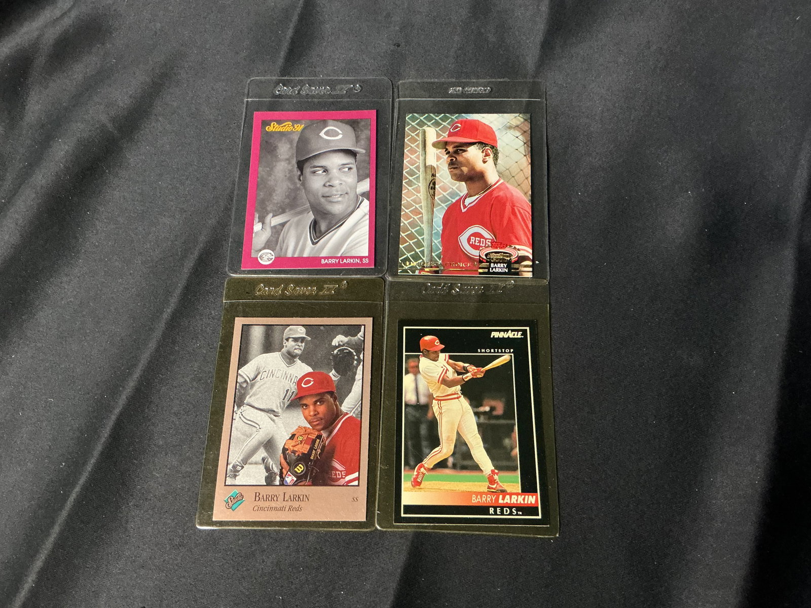 Barry Larkin Cincinnati Reds Card Lot in Holders Mixed Issues (1 of 2)