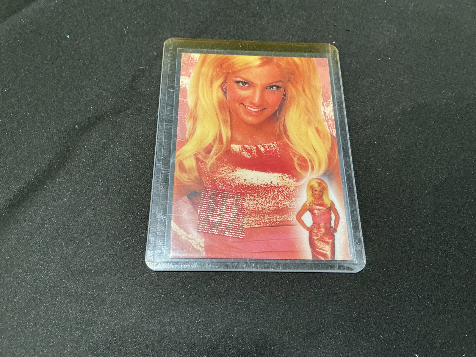Britney Spears Operation Swatchit Certified Authentic Card: Another chance offering of this Britney Spears collectible Operation Swatchit authentication card featuring portrait image and Global Authentication certificate reverse. Includes certification number