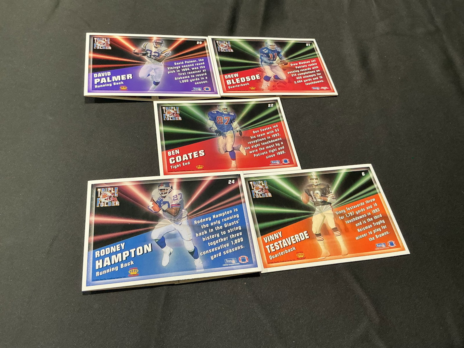 1996 Pacific Triple Folders NFL Interactive Card Lot (1 of 3)