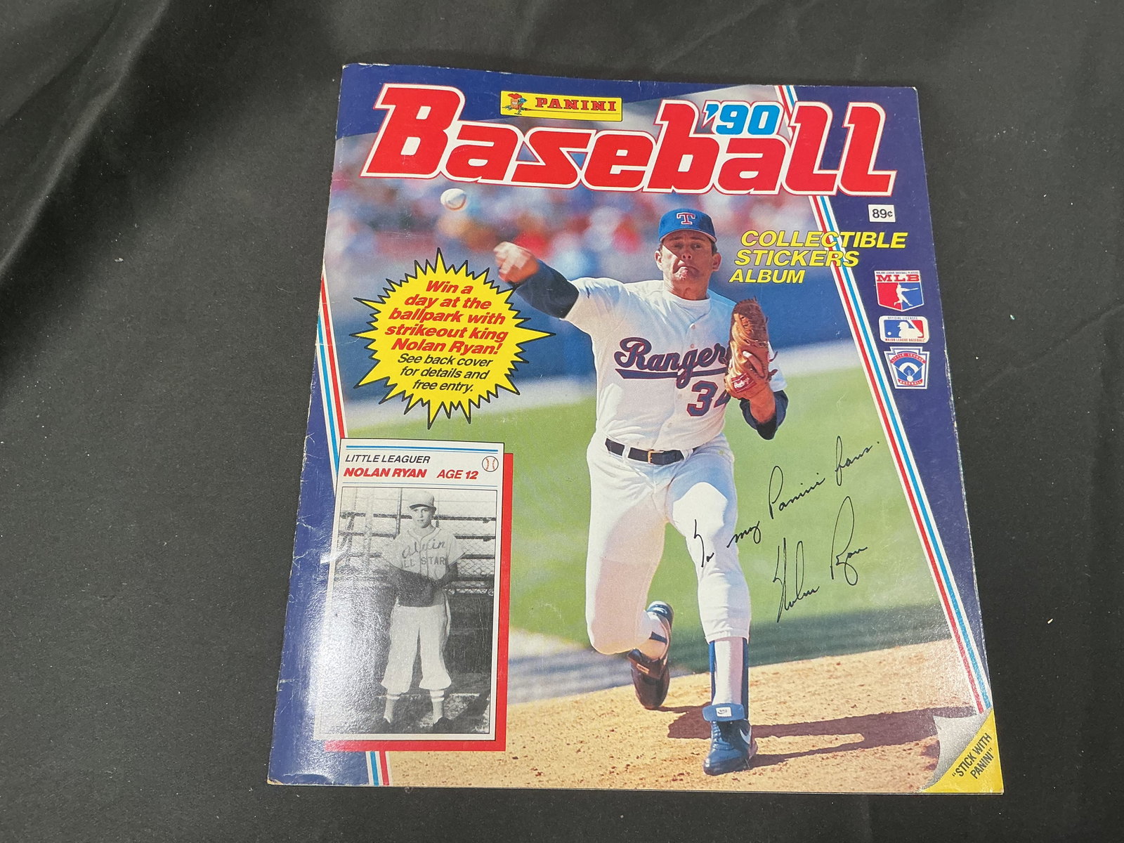 1990 Panini Baseball Collectible Stickers Album Nolan Ryan (1 of 2)