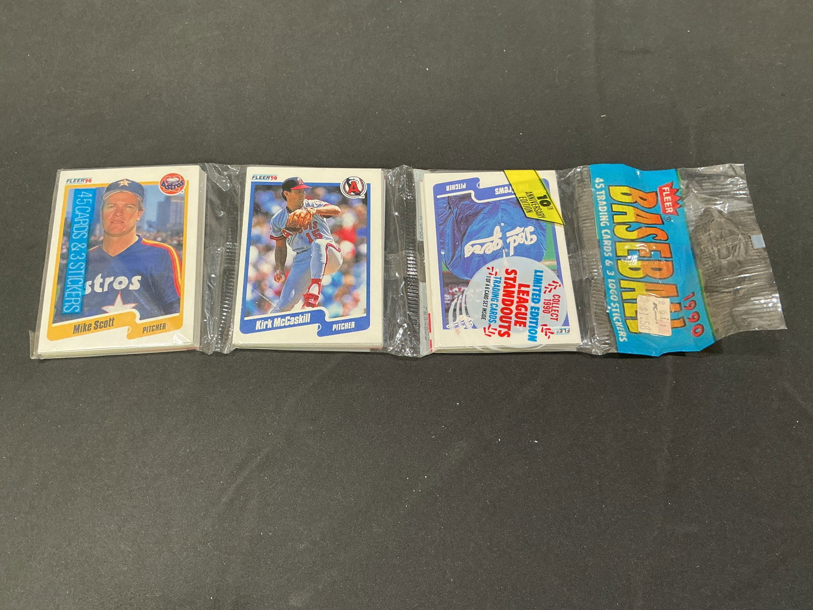 1990 Fleer Baseball Wax Pack Rack Pack Sealed 45 Cards & Stickers (1 of 1)