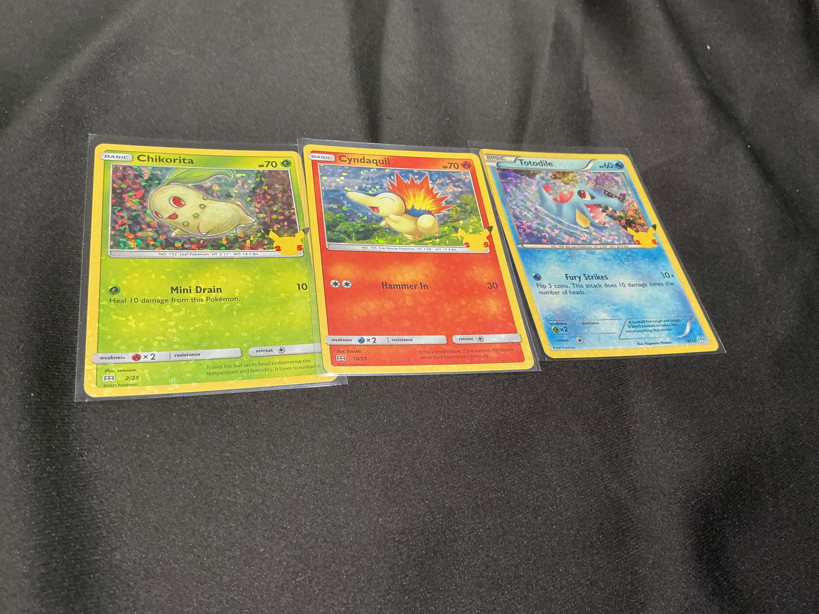 Pokemon McDonalds 25th Anniversary Holo Johto Starter Trio Returning Favorite Final Series Offering: Includes all three Johto starters in holo form from the popular 2021 promotional release with strong nostalgic and collector appeal. Another opportunity for bidders after earlier completed sales