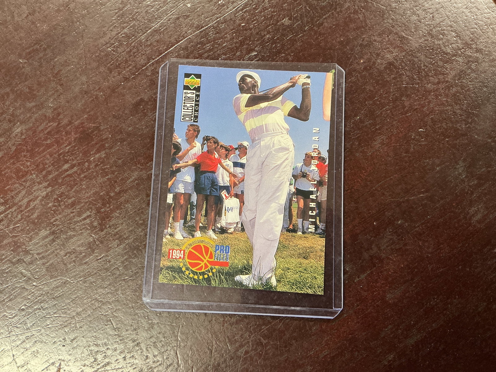 Michael Jordan Golf 1994 Upper Deck Pro Files Basketball Card: 1994 Upper Deck Pro Files Michael Jordan card featuring golf image during his baseball era. Iconic multi-sport period issue tied to one of the most recognizable stretches of Jordan collecting.