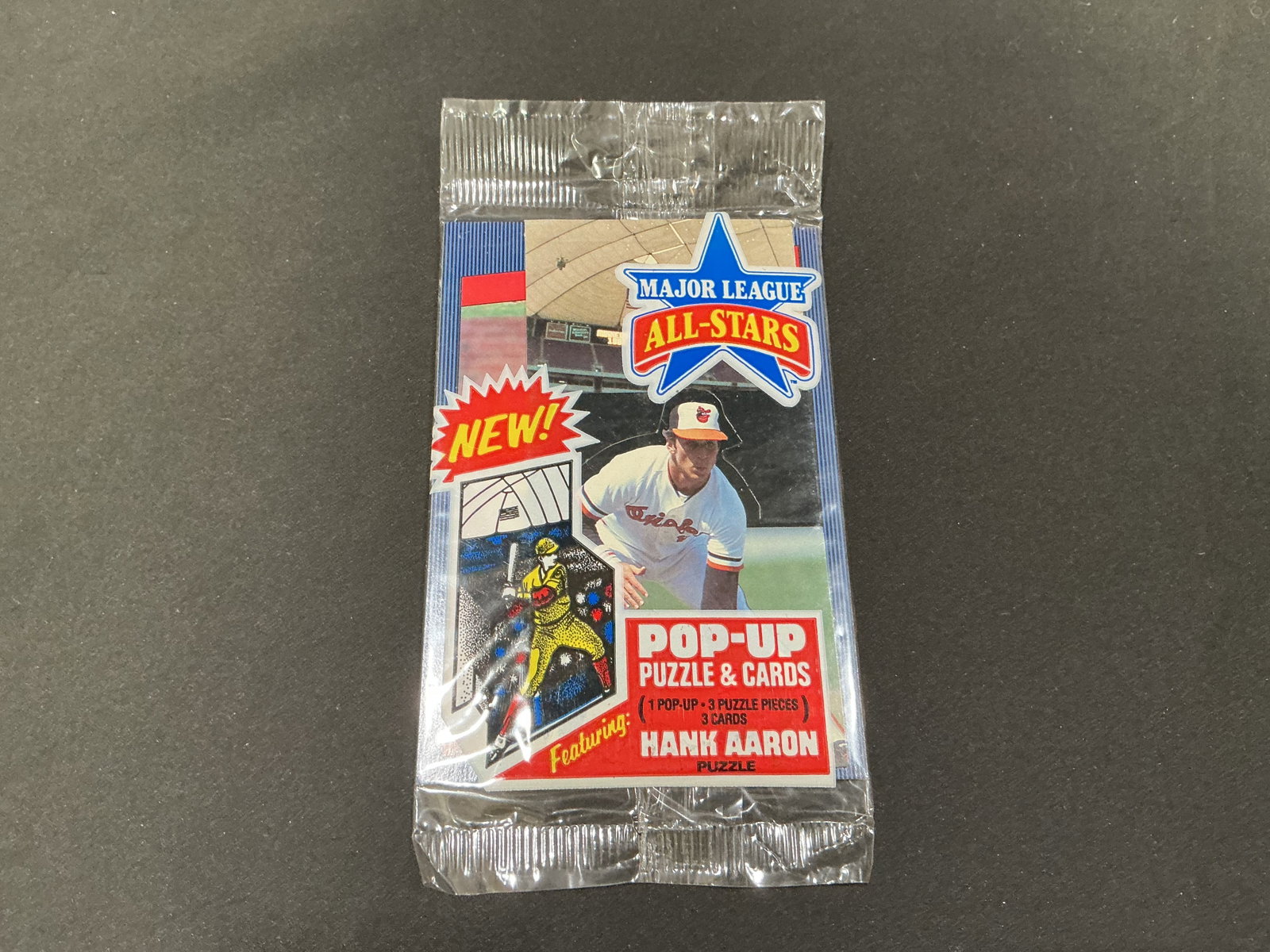 Major League All-Stars Hank Aaron Pop-Up Puzzle & Cards Sealed Pack (1 of 1)