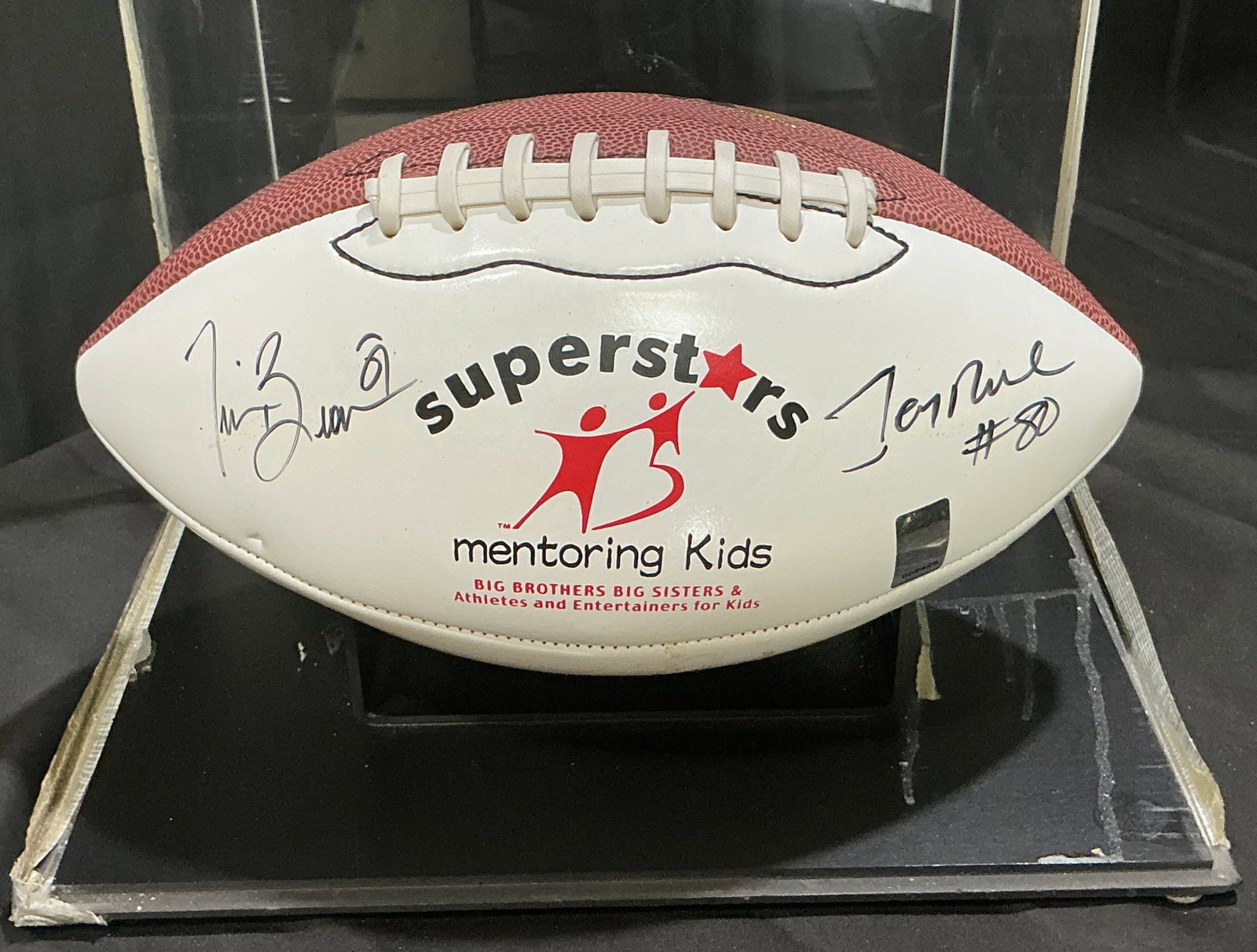 Tim Brown & Jerry Rice Dual-Signed Superstars Mentoring Kids Football (1 of 1)