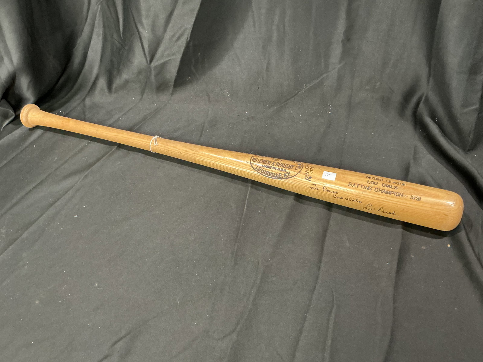 Lou Dials Negro League Signed Louisville Slugger Bat (1 of 3)