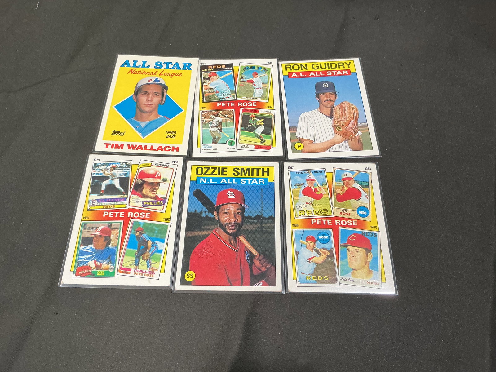Pete Rose Ozzie Smith Ron Guidry Star Card Collection (1 of 2)