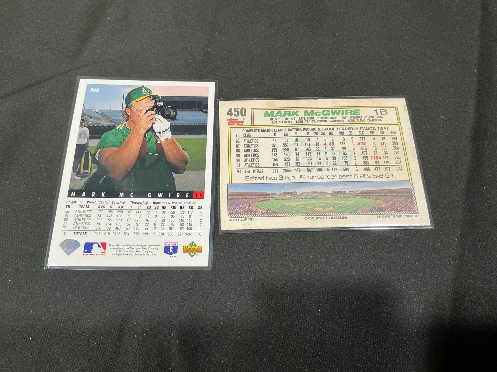 Mark McGwire Baseball Card Collection - 2