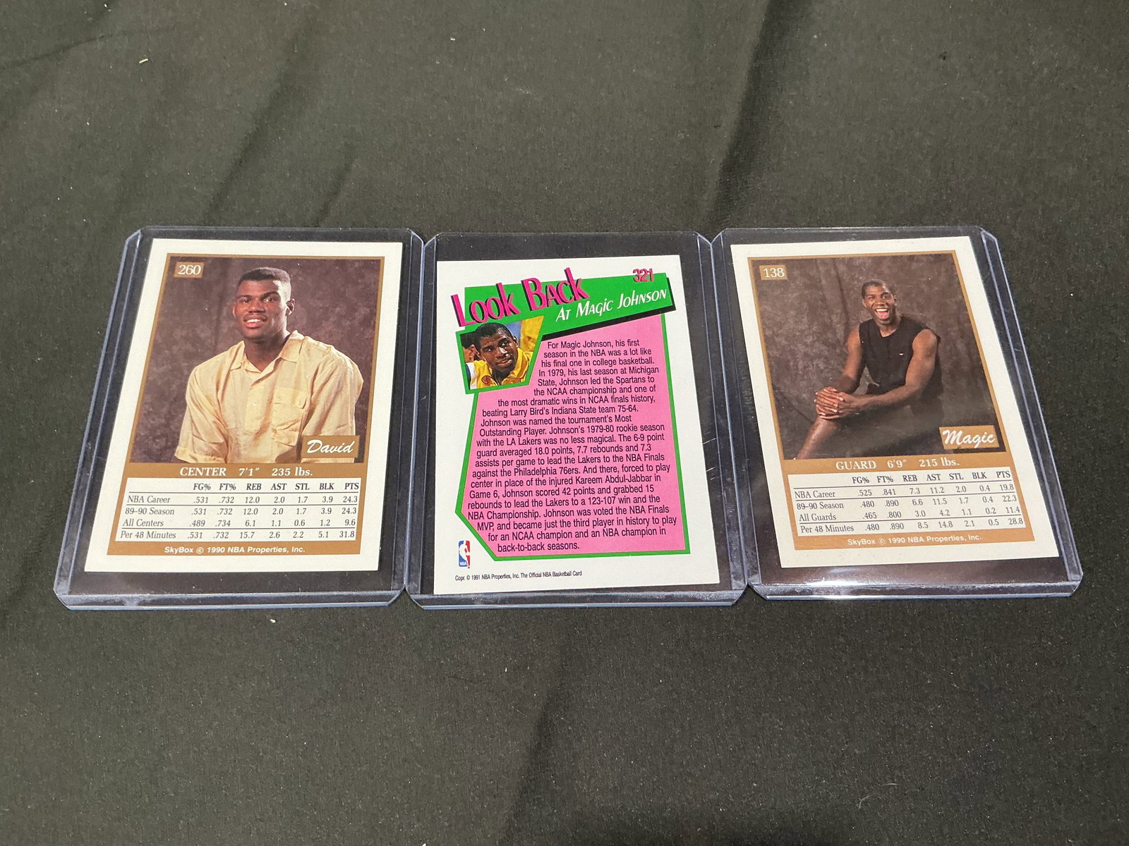 Magic Johnson & David Robinson Cards - 2