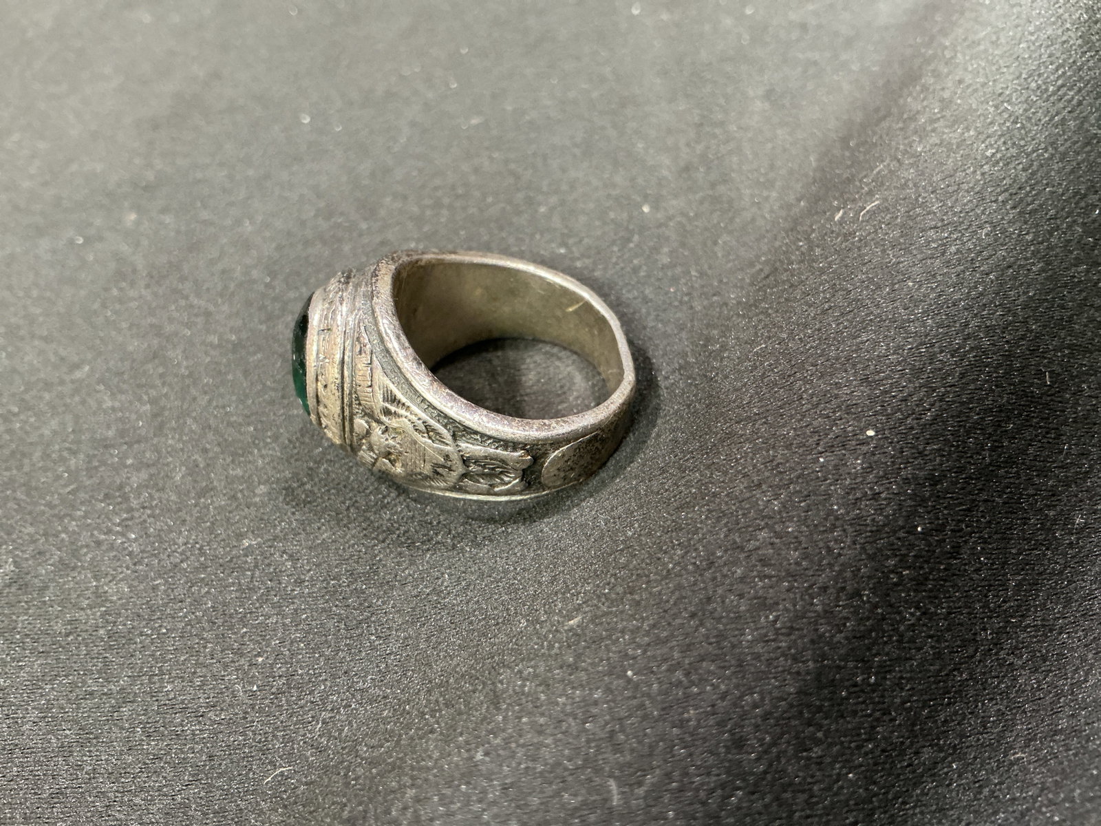 German US Forces Green Stone Ring - 3