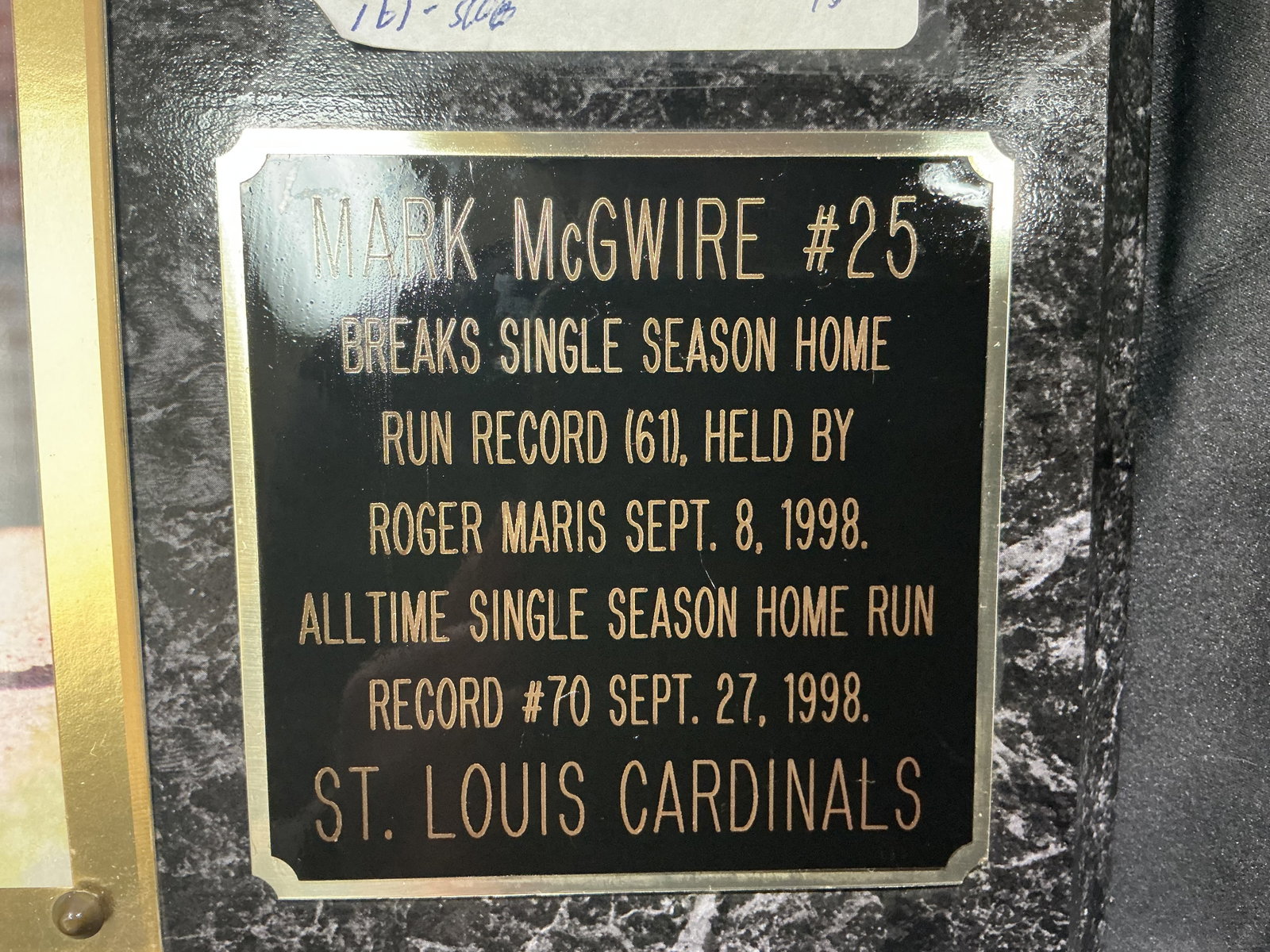 Mark McGwire Signed Display Plaque - 3