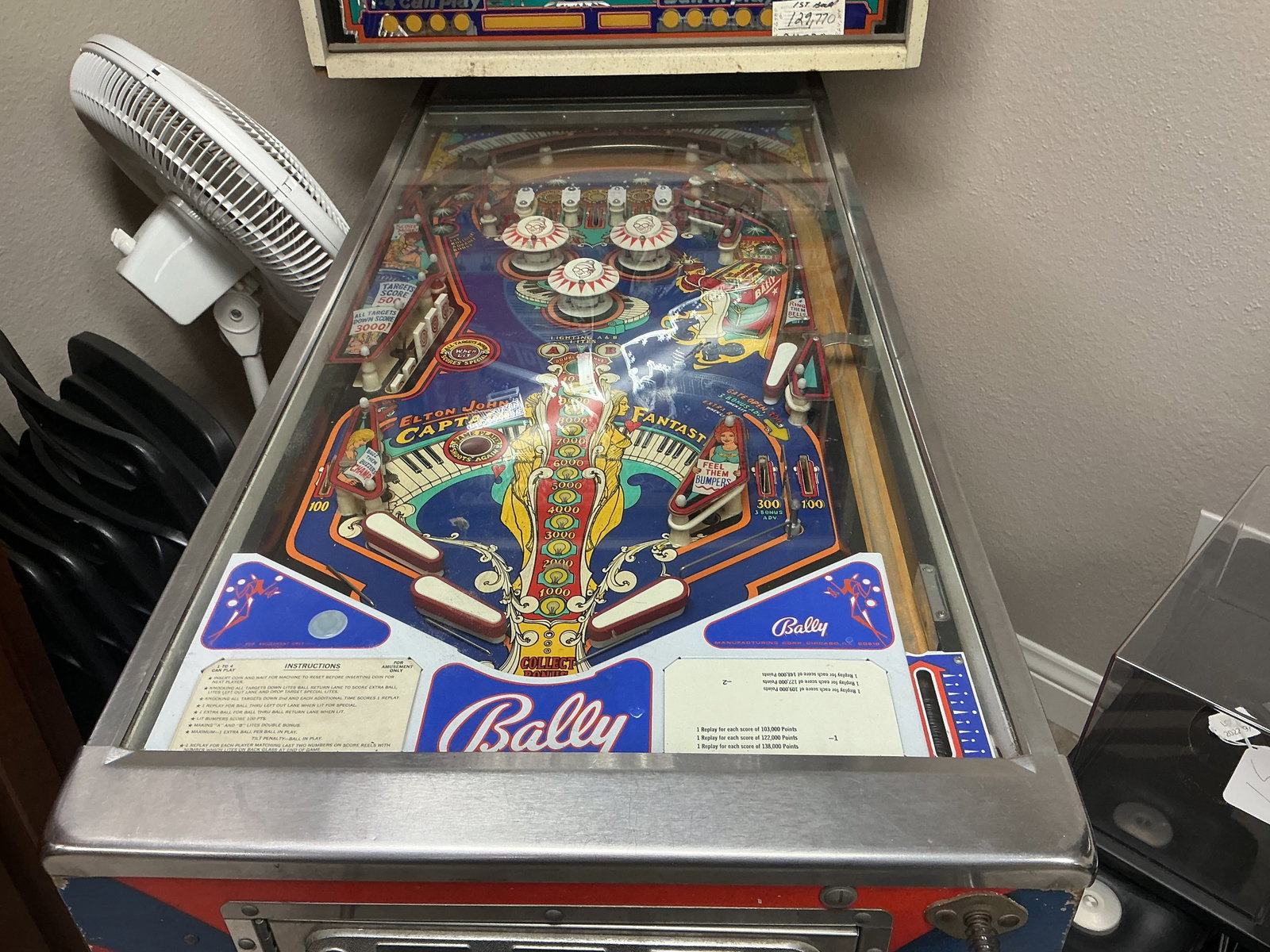 Elton John Bally Pinball Machine - 3