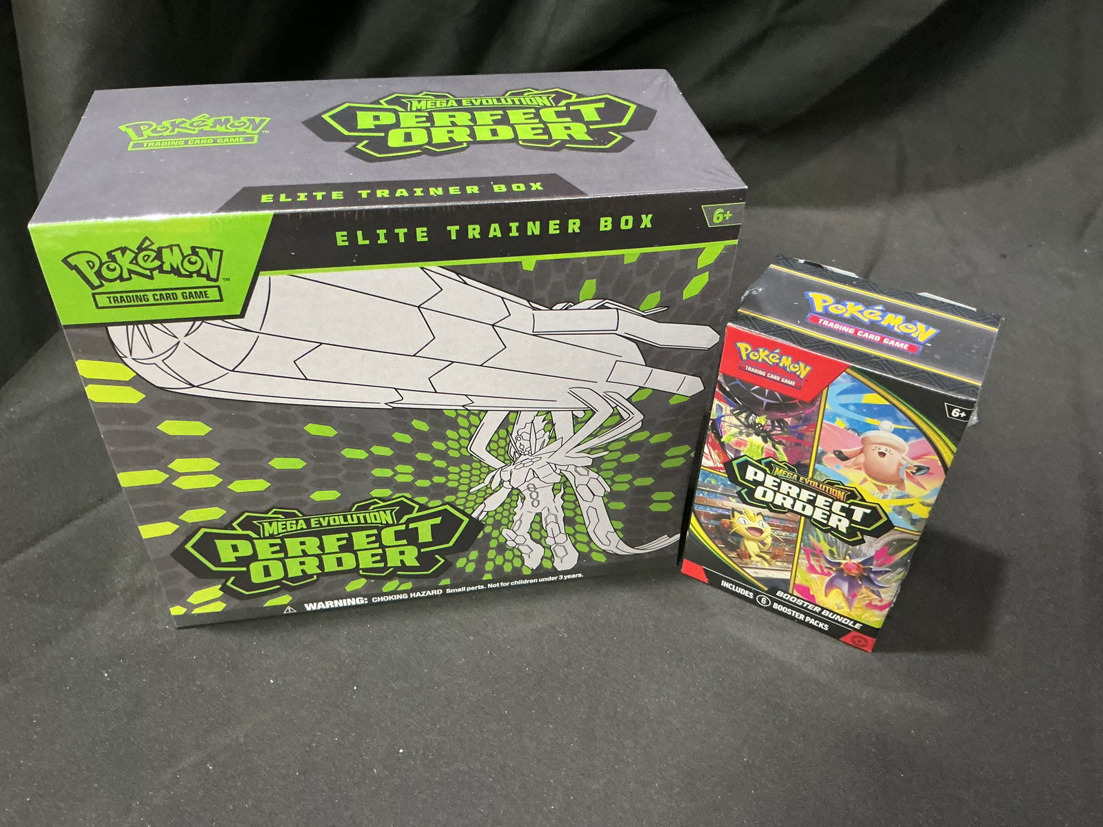 Perfect Order ETB & Booster Bundle: Offered once more, this Pokemon Mega Evolution Perfect Order Elite Trainer Box is paired with a matching Perfect Order Booster Bundle. Combining two sealed products from the same expansion, this popul