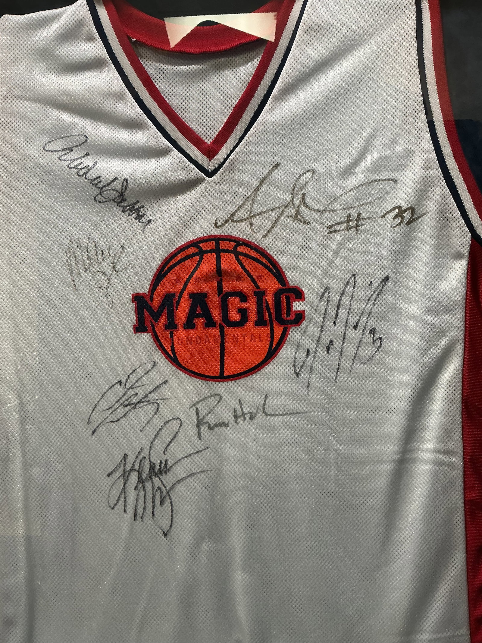 Signed Magic Fundamentals Jersey Display - 2