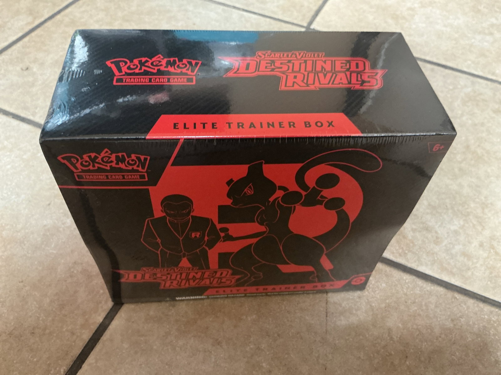 Destined Rivals ETB Team Rocket Mewtwo: Our one and only factory sealed Pokemon Scarlet & Violet Destined Rivals Elite Trainer Box featuring Team Rocket's Mewtwo artwork and striking black-and-red presentation. One sold in a previous