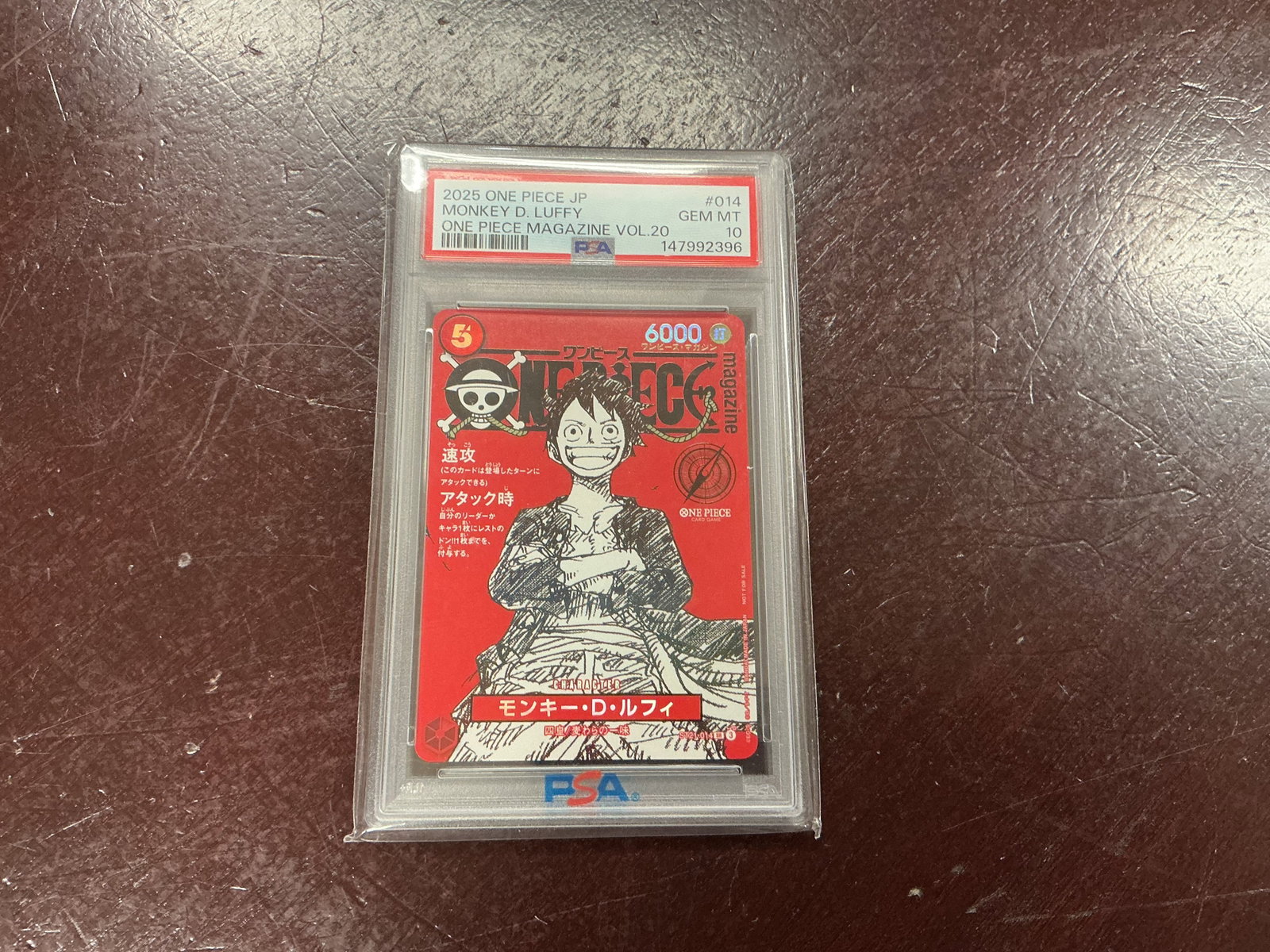 PSA 10 Monkey D. Luffy #014