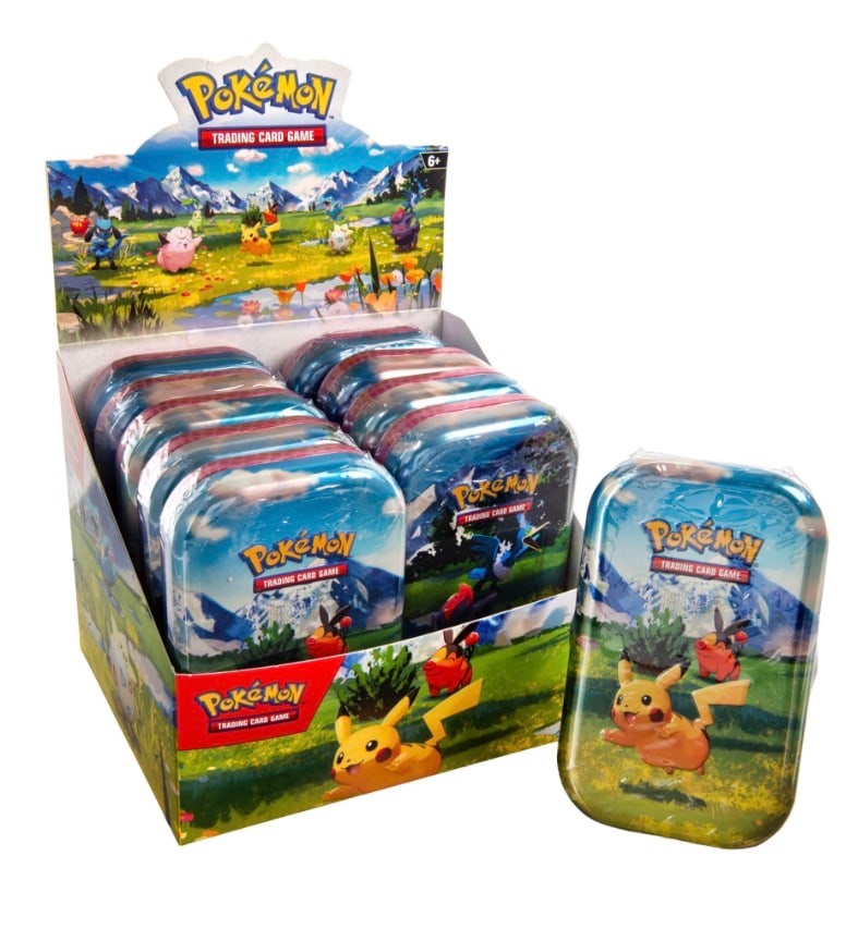 Ascended Heroes Mini Tin Display: Featured again after its prior appearance, this factory sealed Pokemon Mega Evolution Ascended Heroes Mini Tin Display showcases colorful Mega Evolution artwork and a full sealed display of collectibl