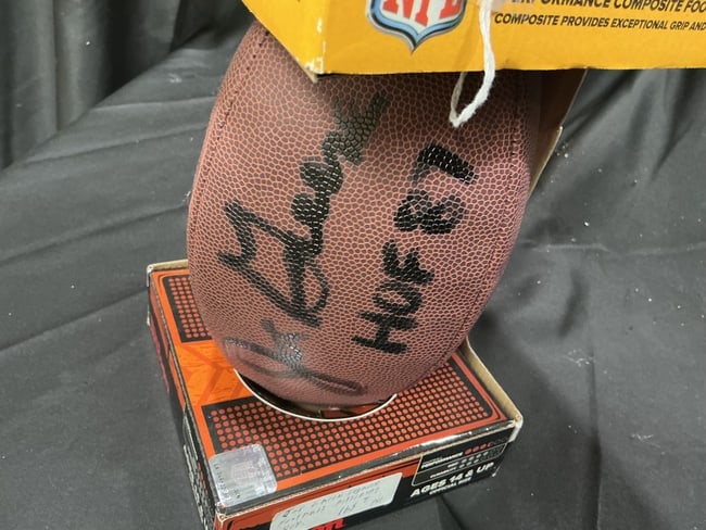 Joe Greene Signed Wilson NFL Super Grip Football: Featured again, this Wilson NFL Super Grip performance composite football bears a black-marker signature attributed to Pittsburgh Steelers legend Joe Greene and is presented with its original Wilson