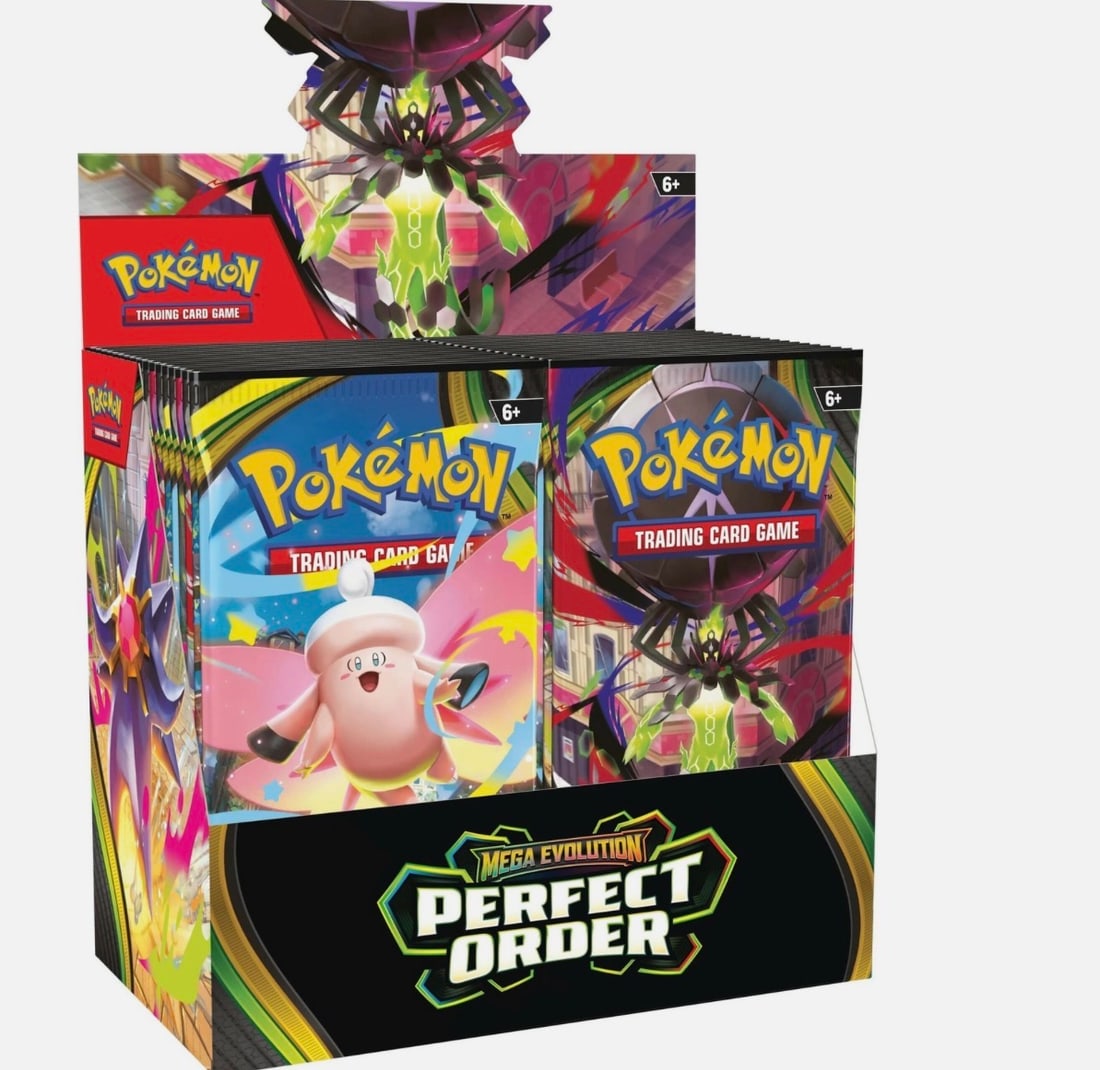 Pokemon Mega Evolution Perfect Order Booster Box: Returning for another opportunity, this factory sealed Pokemon Mega Evolution Perfect Order Booster Box contains 30 booster packs from the Perfect Order expansion. Its full-box format provides a