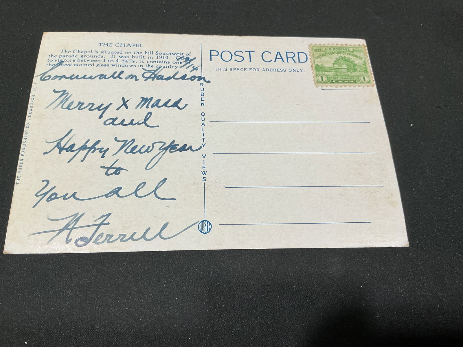 West Point Cadet Chapel Postcard - 2