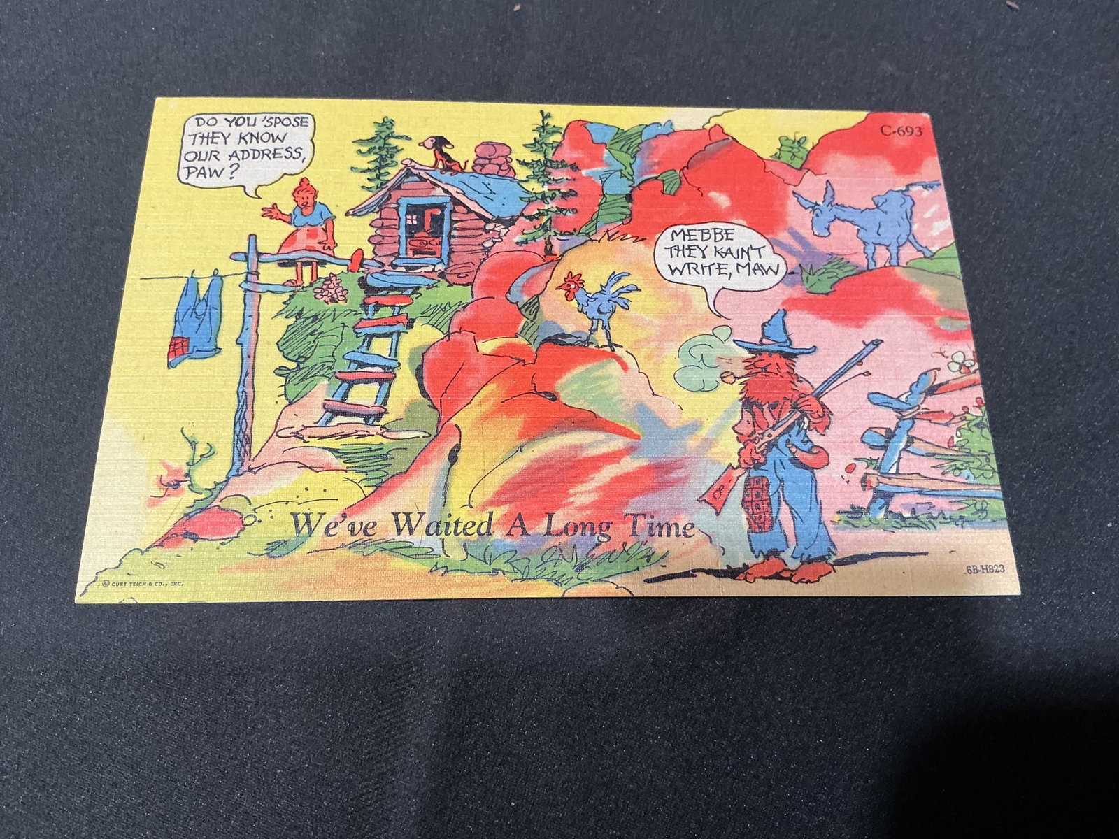 Vintage C.T. Hillbilly Comics Ozark Postcard (1 of 2)