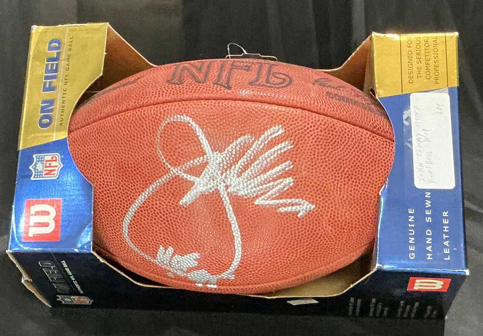 John Elway Signed Wilson NFL Game Ball: A notable offering within the sale, this official Wilson 'On Field' Authentic NFL Game Ball is personally signed in silver ink by Hall of Fame quarterback John Elway. Includes the original Wilson reta