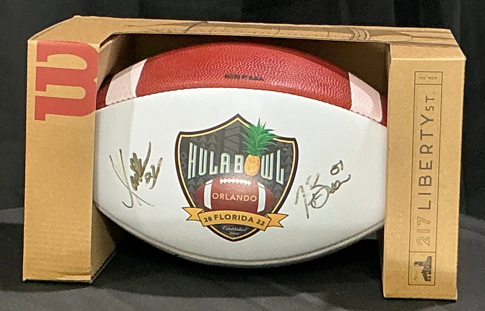 2022 Hula Bowl Triple-Signed Wilson Football (1 of 2)