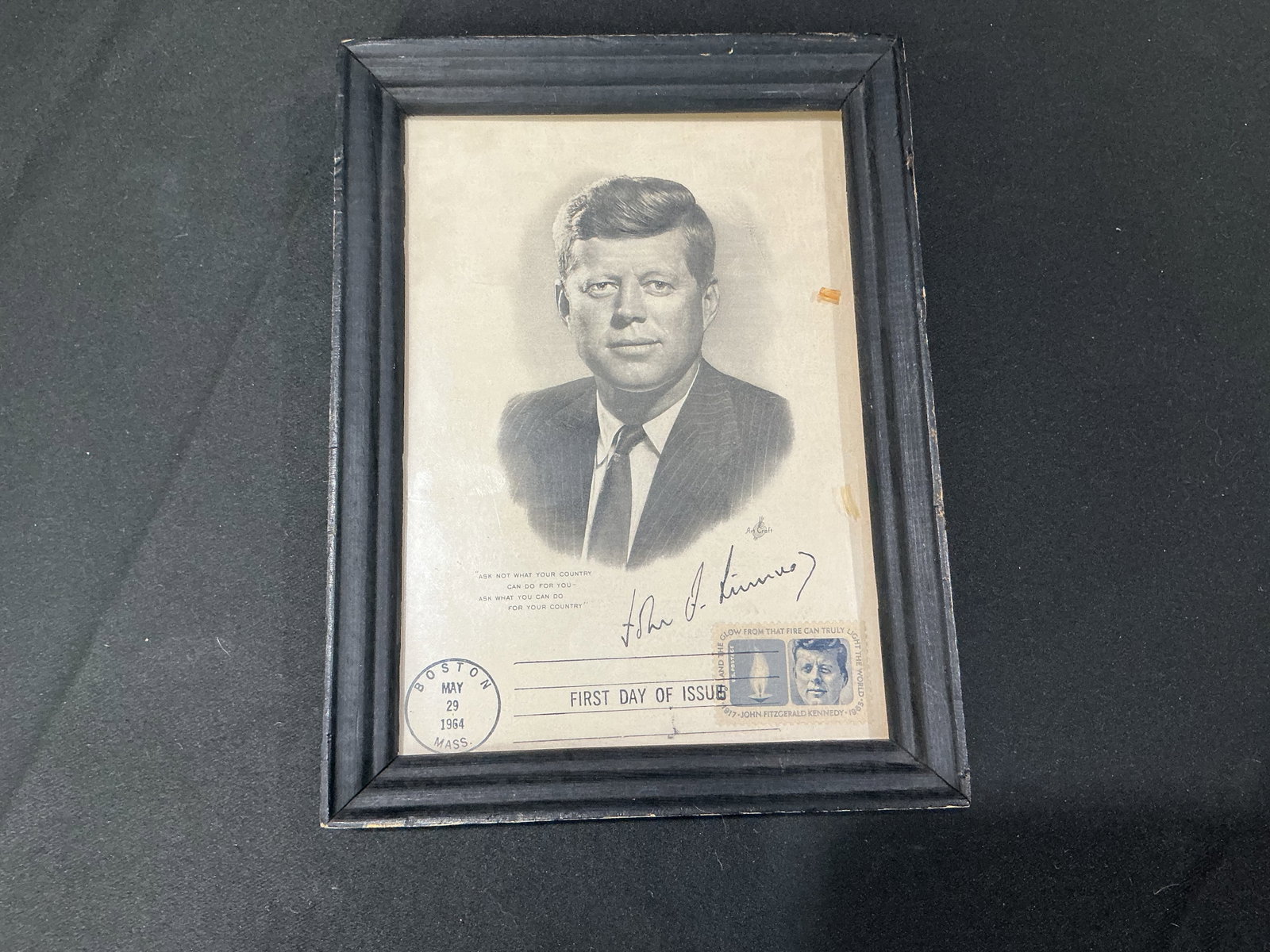 John F. Kennedy Memorial First Day Issue Framed (1 of 2)