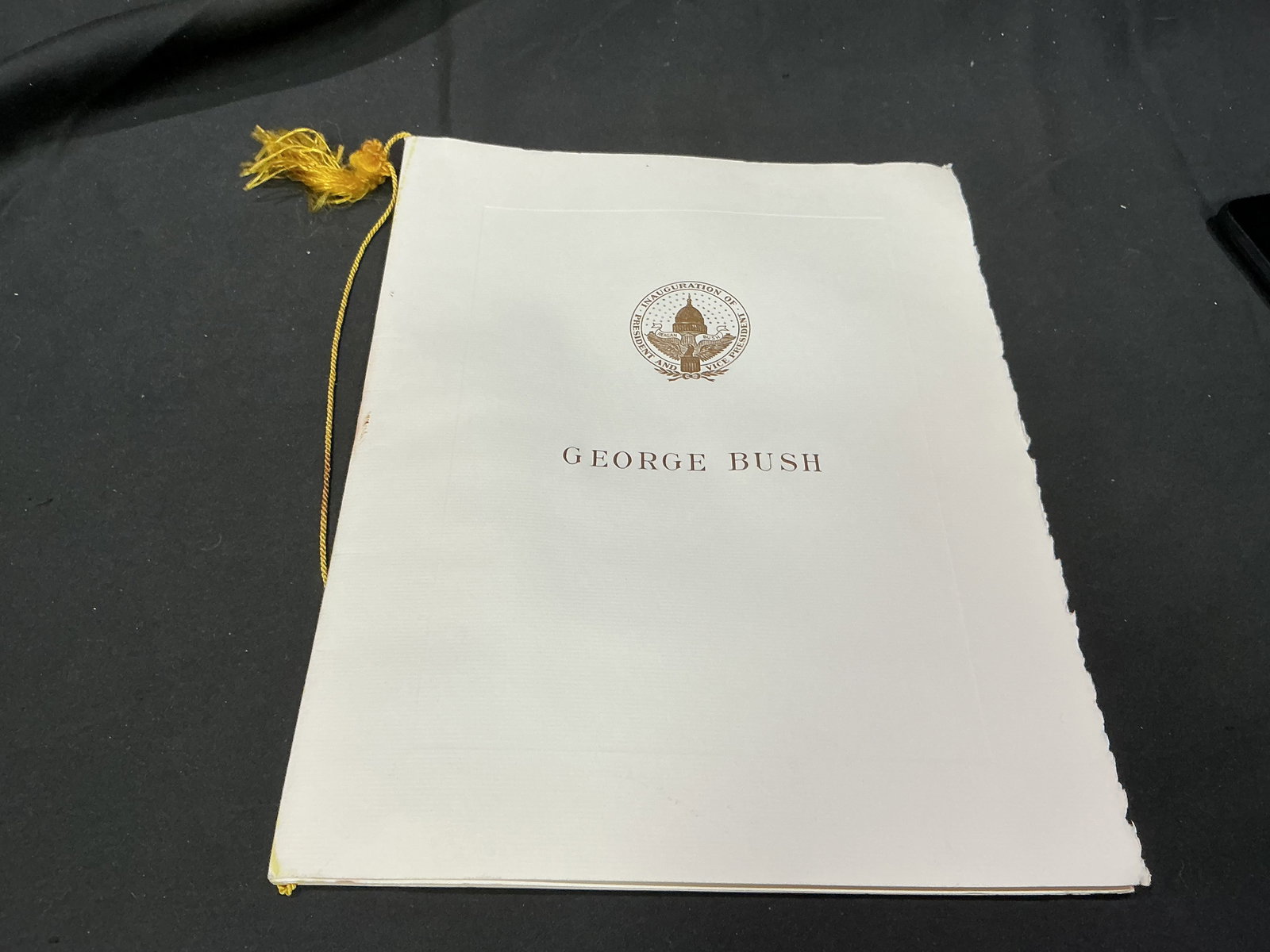 1981 George Bush Vice Presidential Inaugural Reception Program (1 of 3)