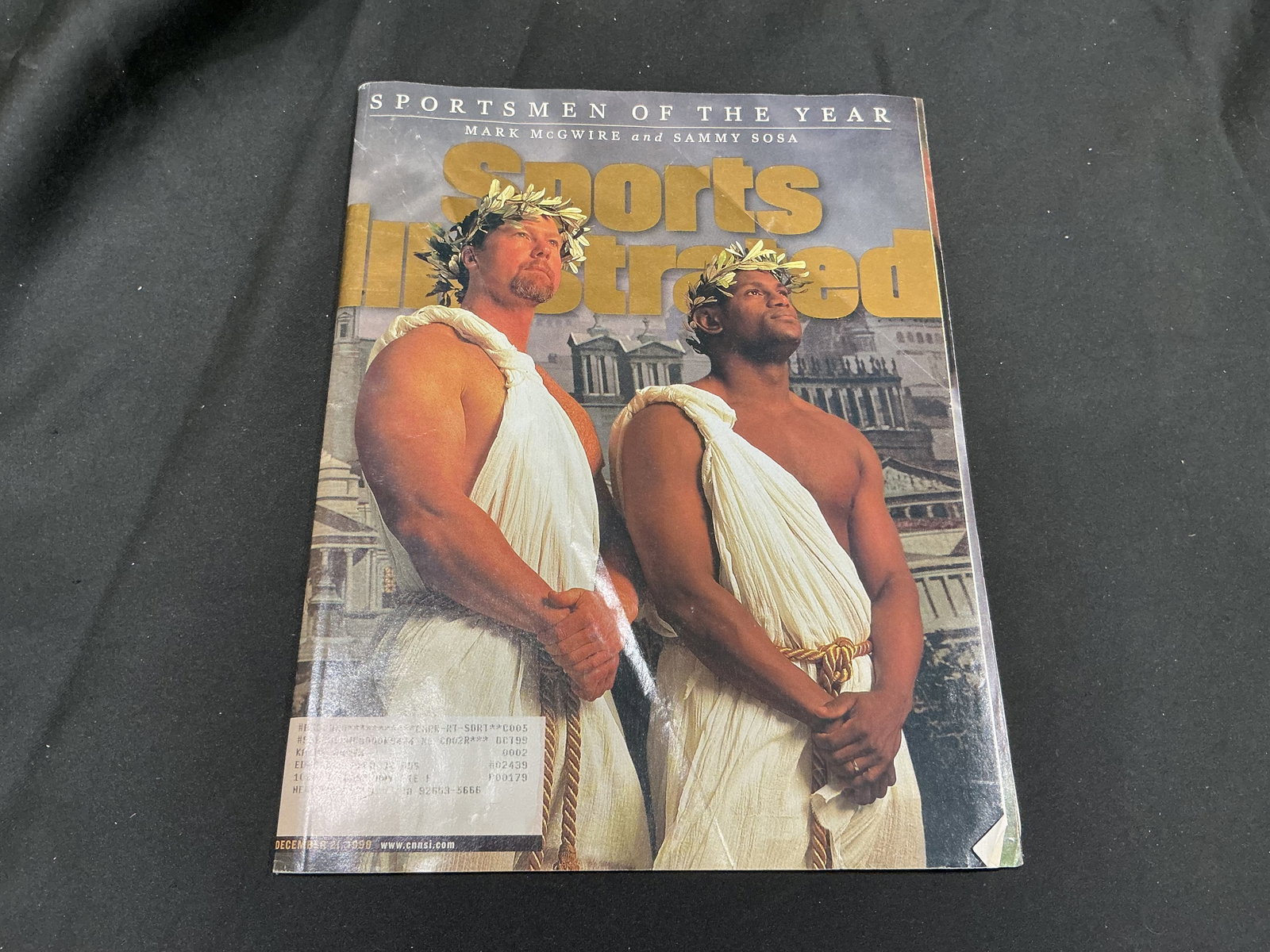 1998 Sports Illustrated McGwire & Sosa Sportsmen of the Year: Making its first appearance in the auction, this December 21, 1998 issue of Sports Illustrated features Mark McGwire and Sammy Sosa on the cover as the magazine’s Sportsmen of the Year, commemoratin