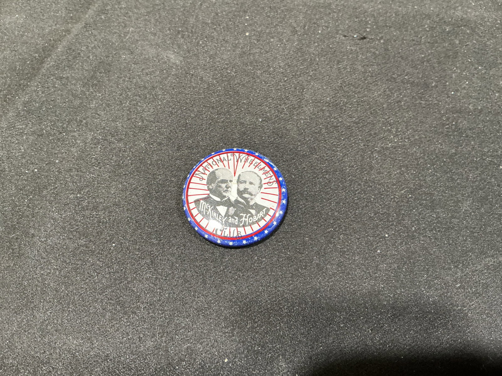 McKinley & Hobart 1896 Campaign Reproduction Pinback (1 of 2)