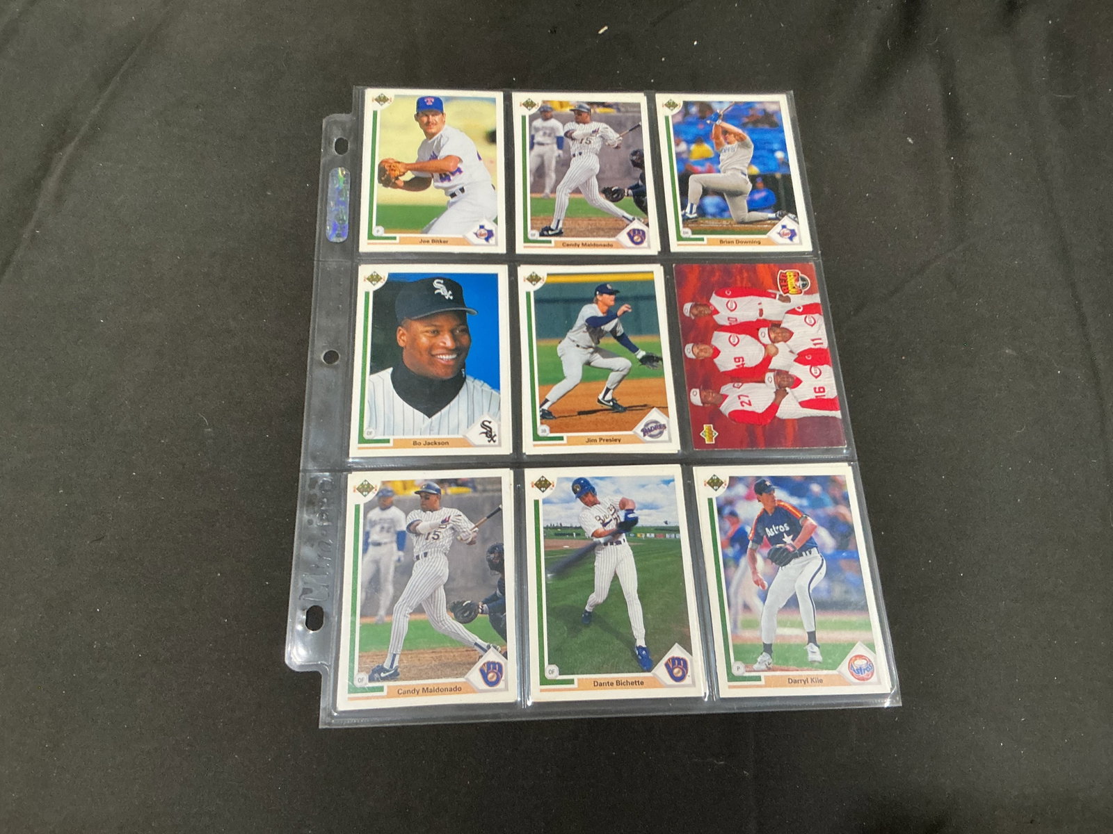 1991 Upper Deck Baseball Card Binder Pages Bo Jackson (1 of 2)