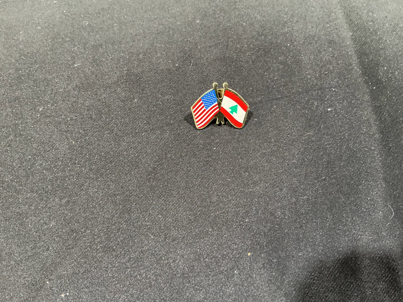 United States Lebanon Crossed Flags Friendship Pin (1 of 2)