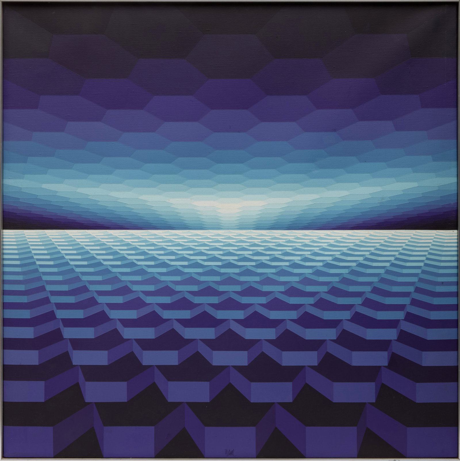 YVARAL (JEAN-PIERRE VASARELY) - Horizon Structure VV2, 1976 - 2
