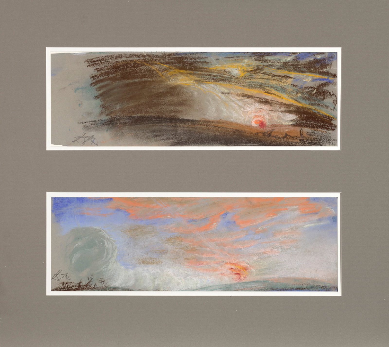 OTTO DIX - Two Wolken Studies (Clouds Studies) - 3