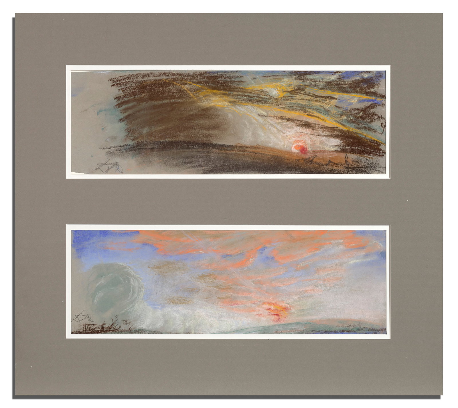 OTTO DIX - Two Wolken Studies (Clouds Studies) - 4