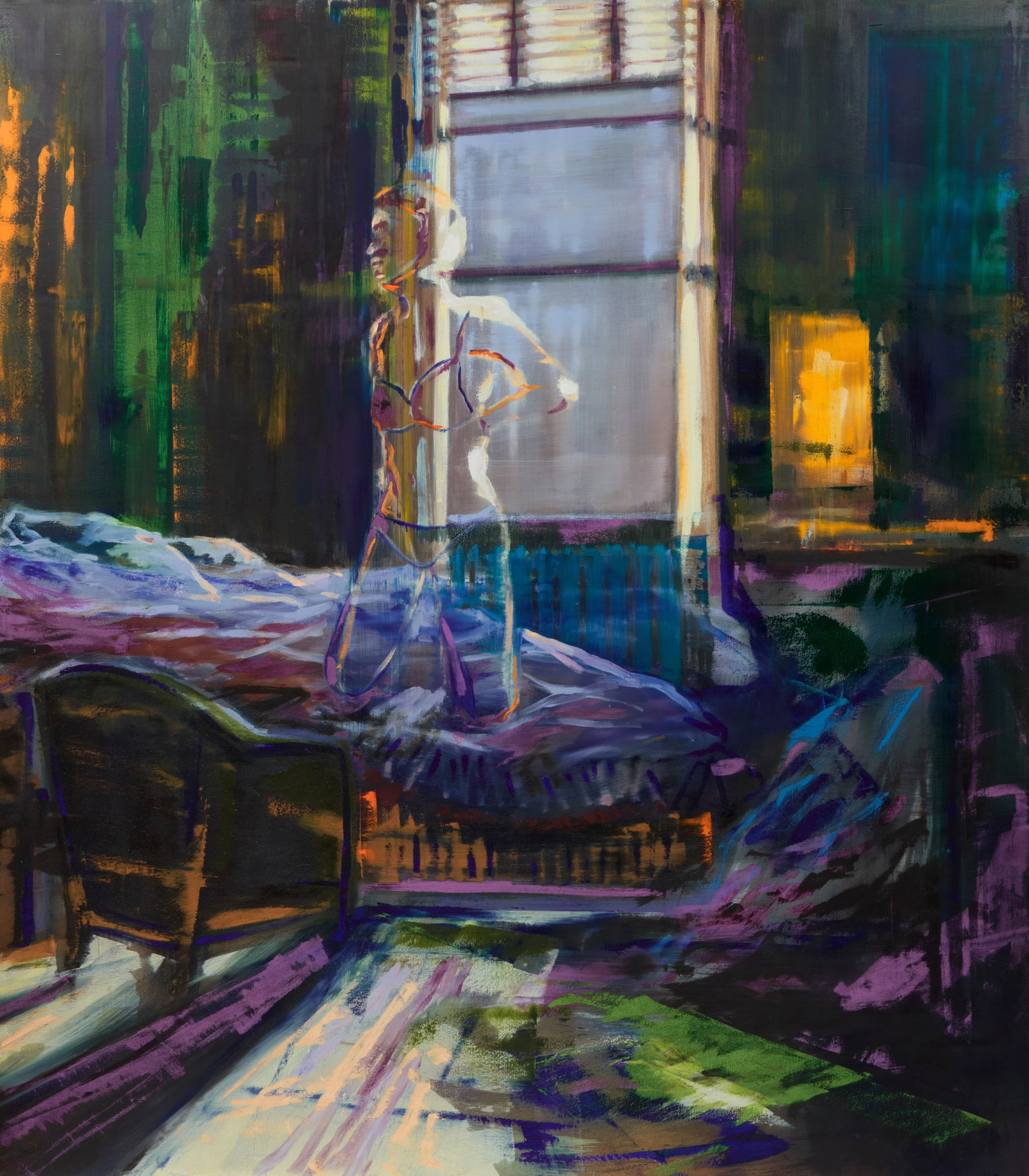 OLIVIER MASMONTEIL - Suite no.1, 2012: oil on canvas signed, titled, and dated “Nov. 2012” on the reverse; unframed Created: 2012Size63 × 55 inMediumoil on canvasProvenanceGalerie Suzanne Tarasieve, Paris Andre Simoens,