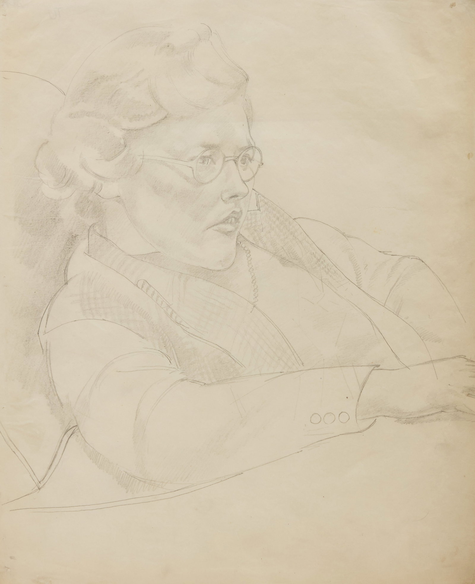 STANLEY SPENCER - Portrait of a Girl in Glasses (1 of 3)