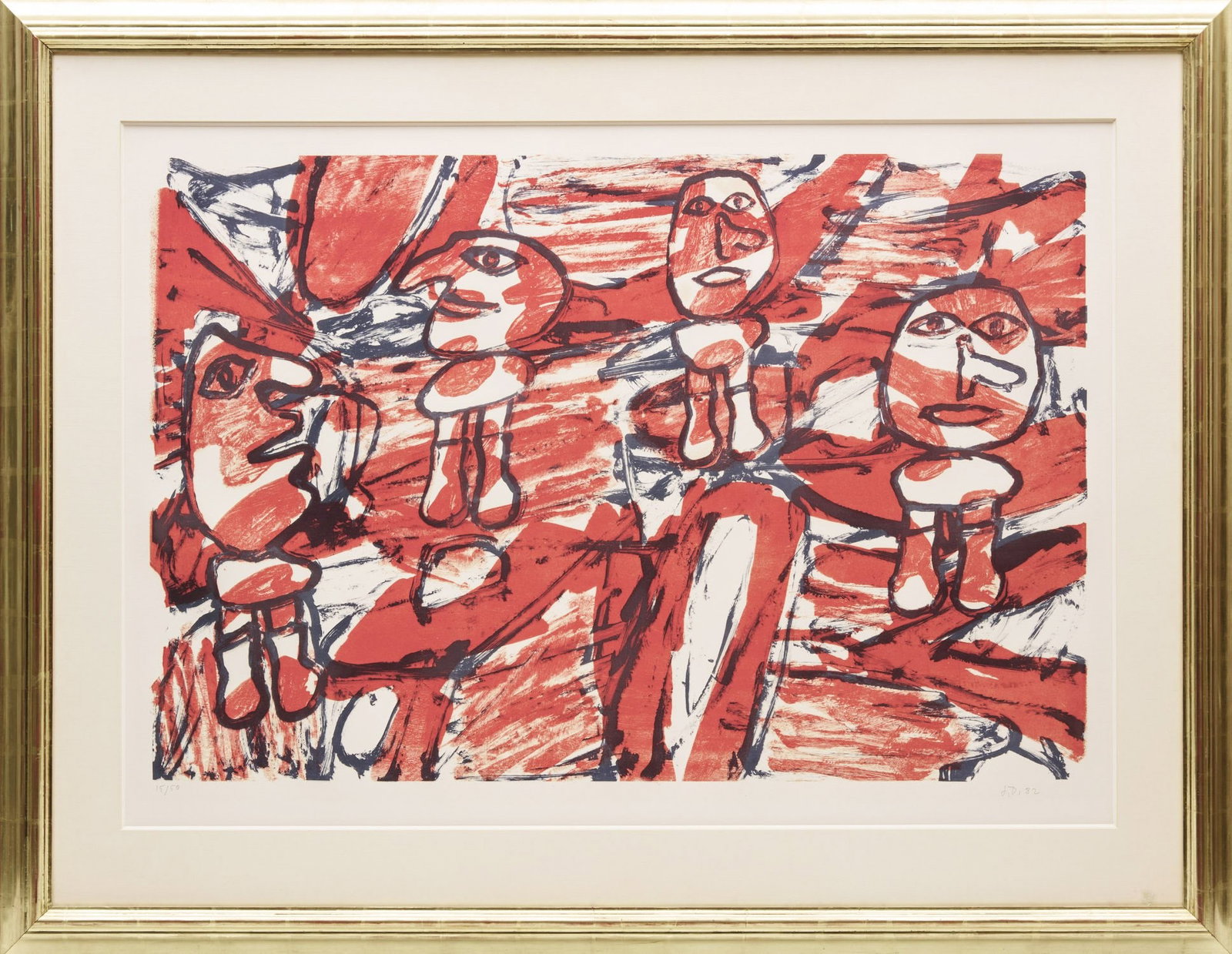 JEAN DUBUFFET - Les passants, 1982 - 2