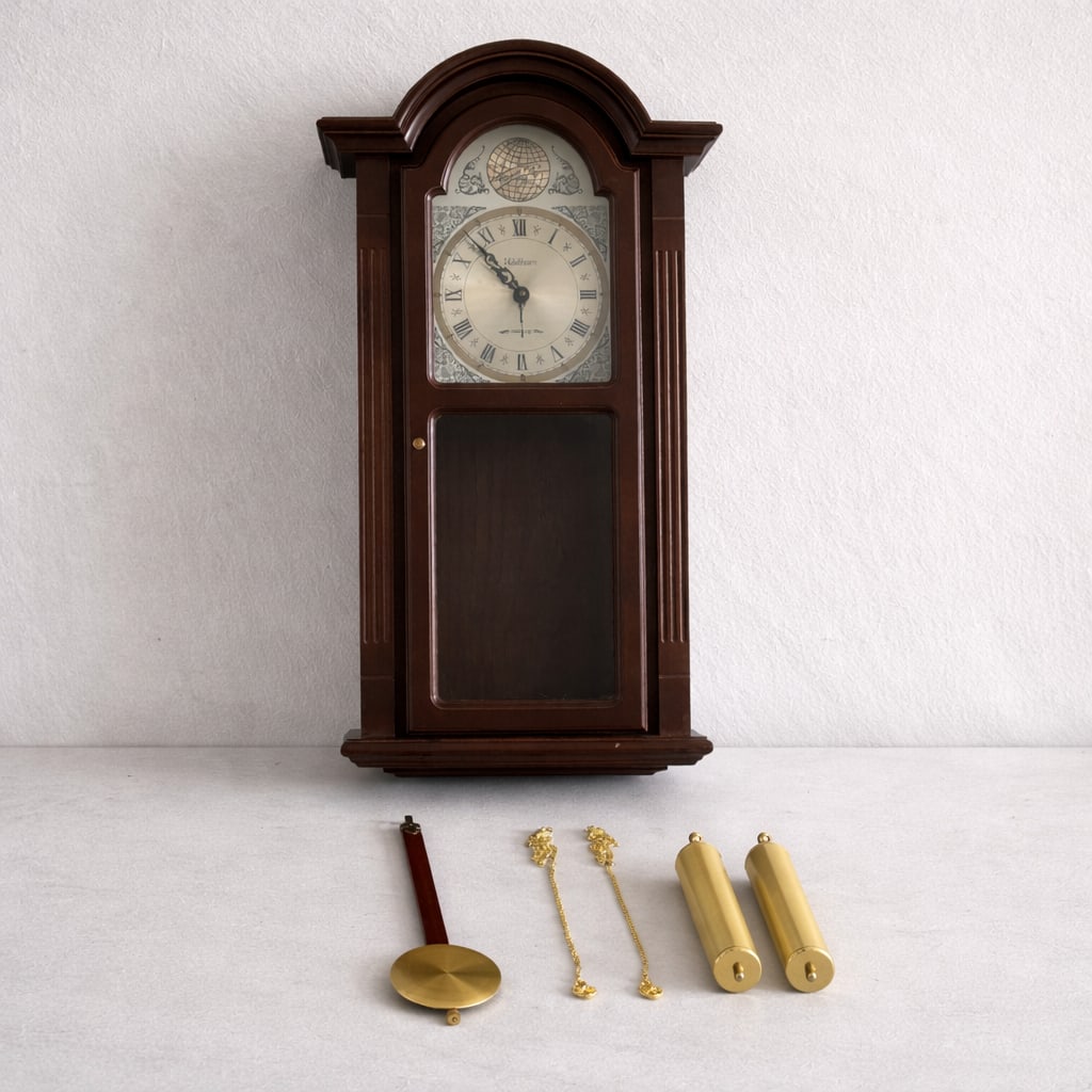 Modern Waltham wall clock in traditional regulator style 1970s–1990s (1 of 14)