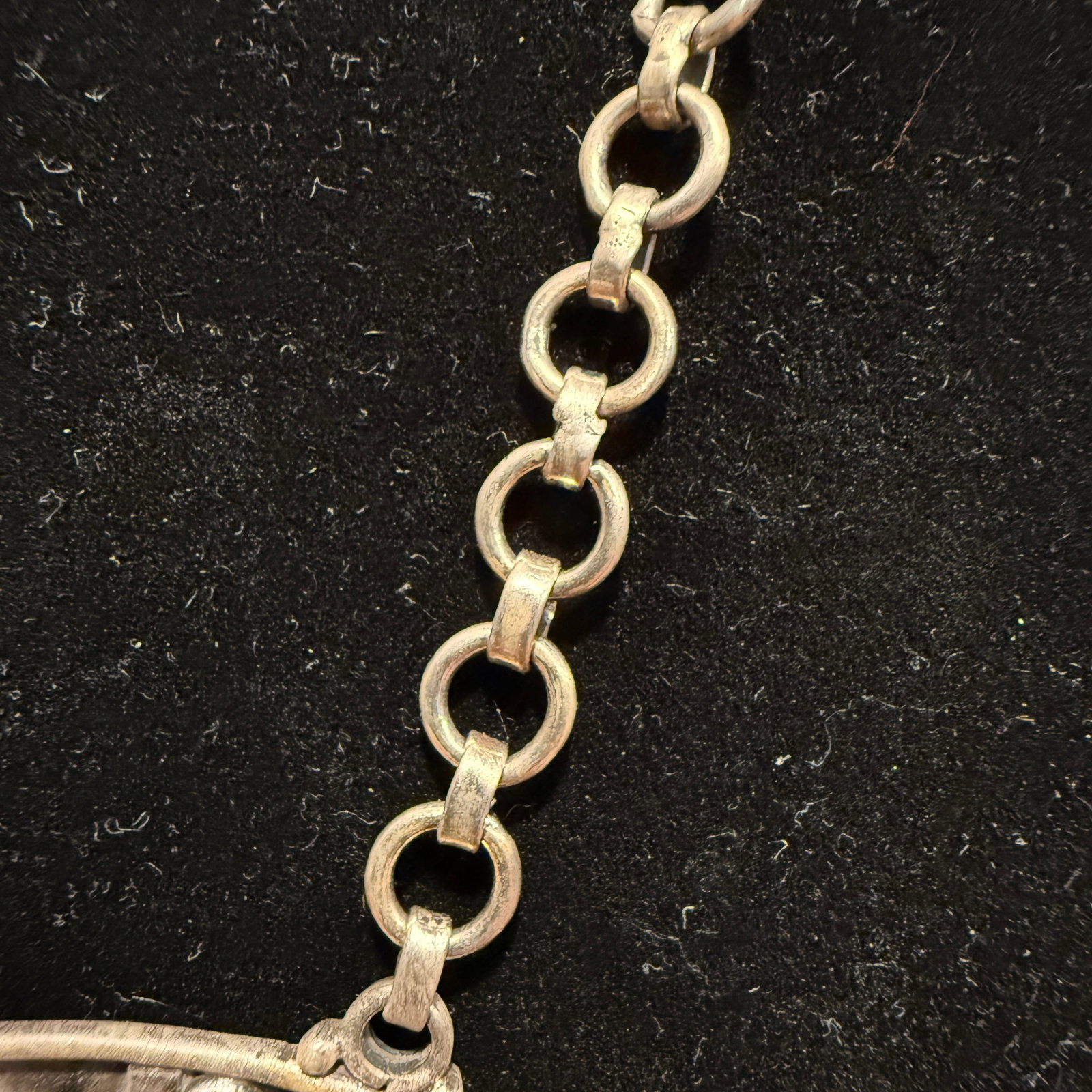 Hespera Sterling Silver and Turquoise cluster pendant with 18" necklace, 36 grams - 4