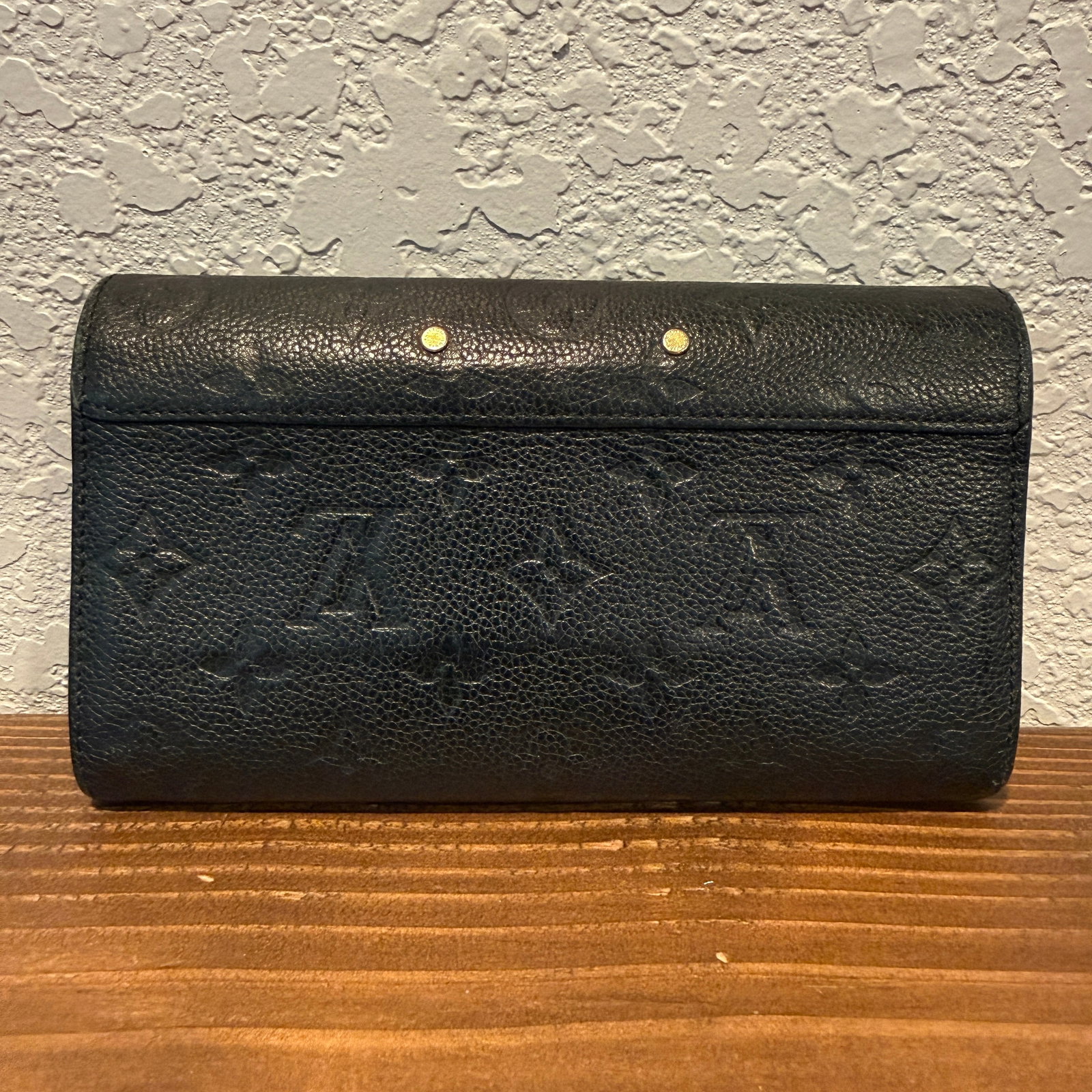 Louis Vuitton Empreinte Black Leather Long Wallet Clutch LV Lock - 2