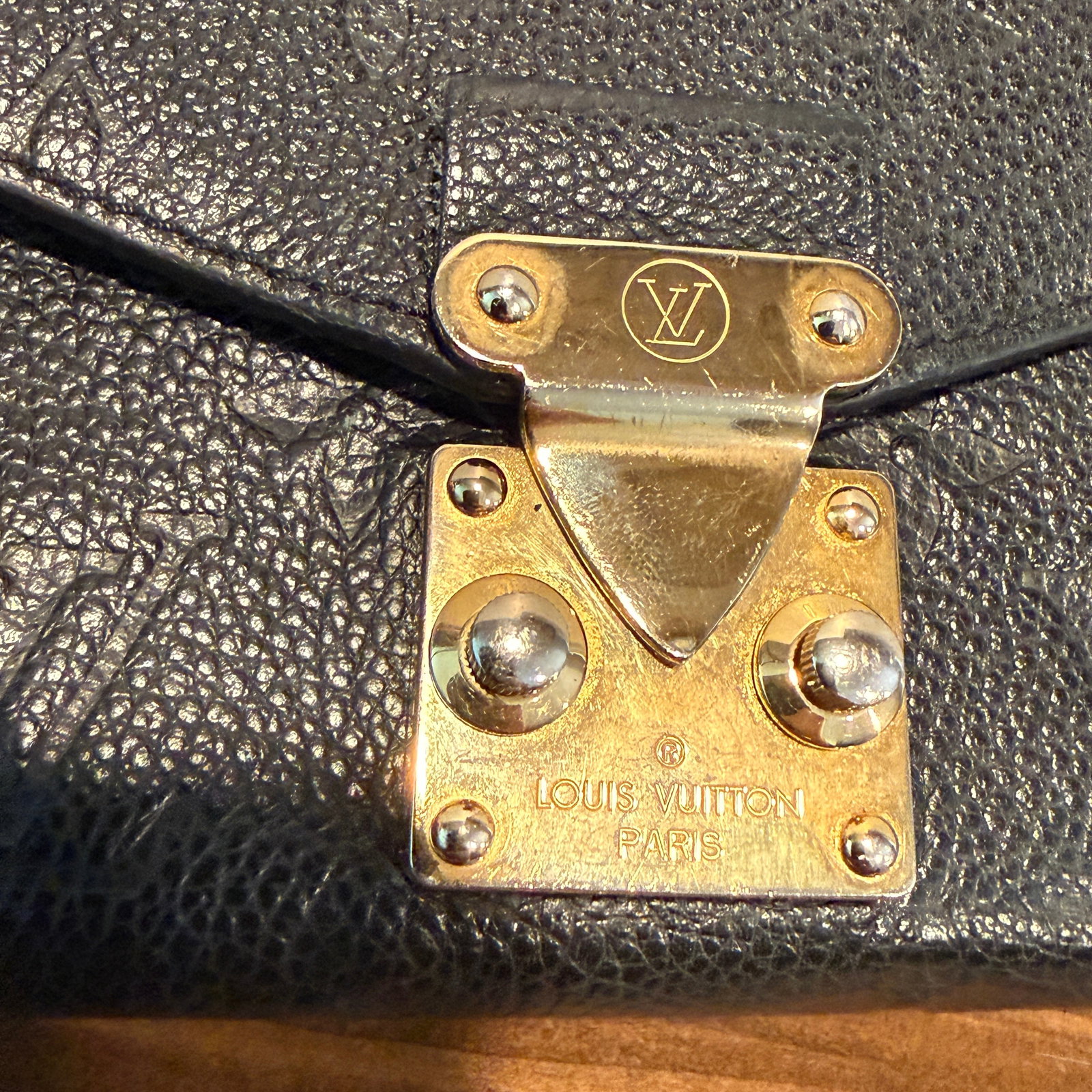 Louis Vuitton Empreinte Black Leather Long Wallet Clutch LV Lock - 6