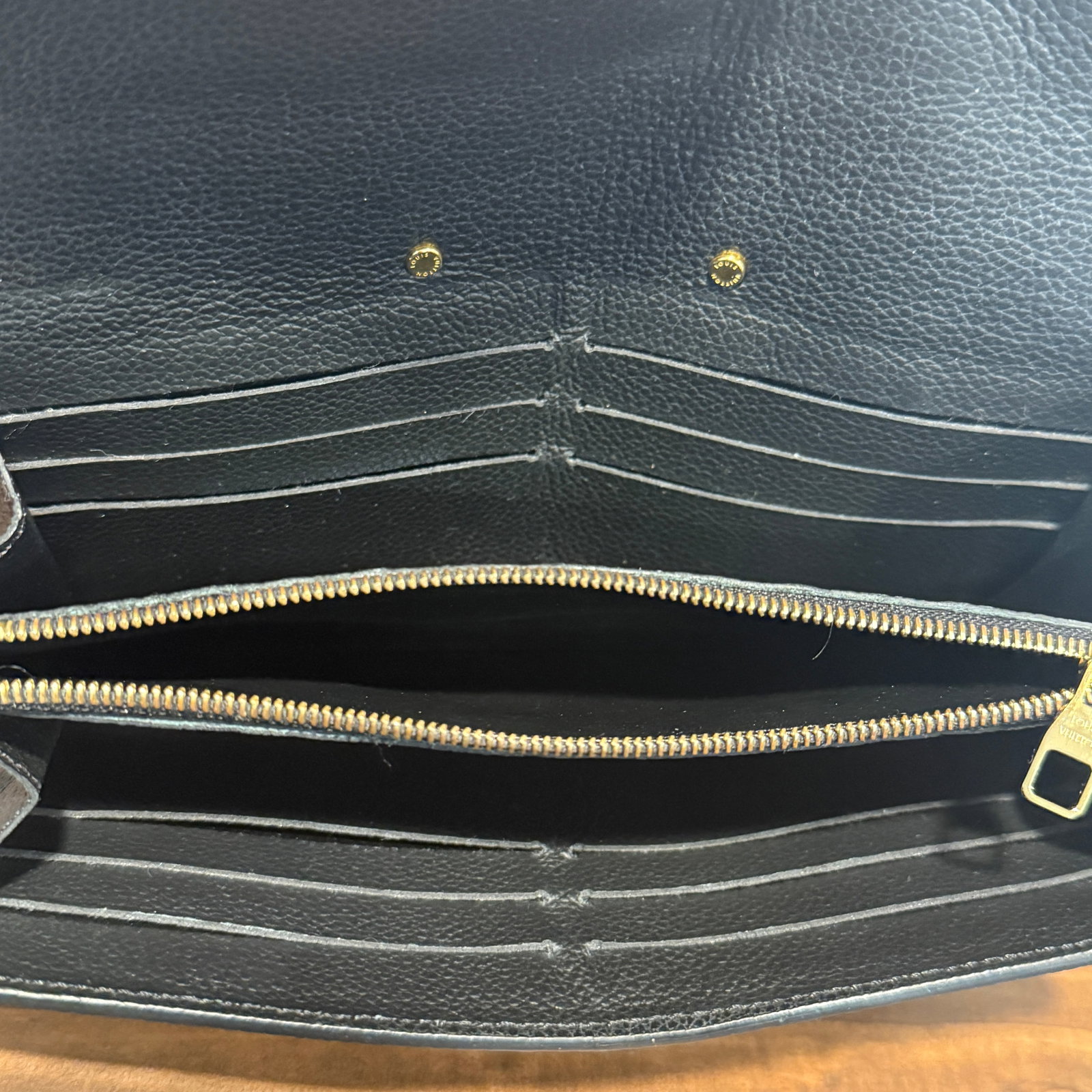 Louis Vuitton Empreinte Black Leather Long Wallet Clutch LV Lock - 7